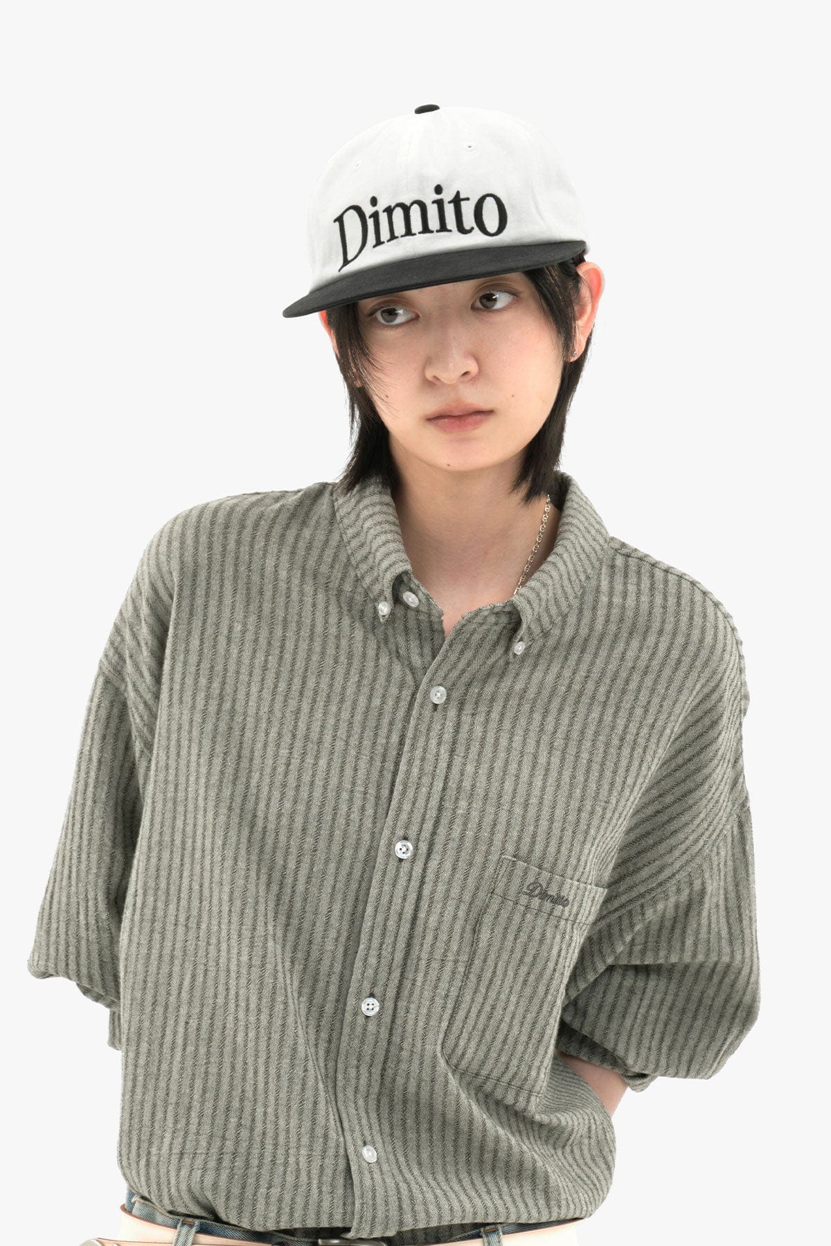 [INVITED] DMT WASHED COTTON 6PANEL CAP WASHED WHITE