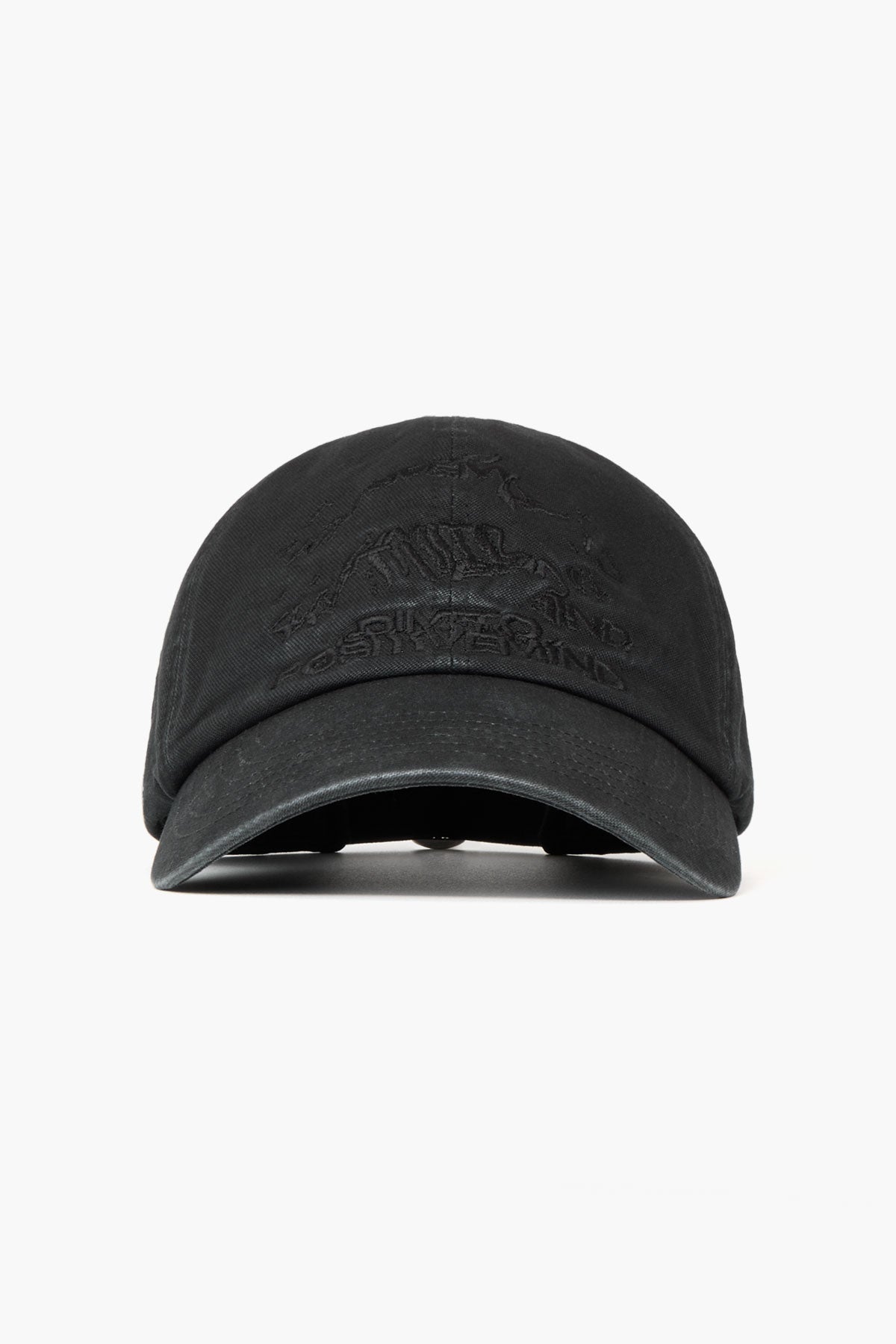 VERT ONE-SIZE HAZE COTTON 6PANEL CAP WASHED BLACK