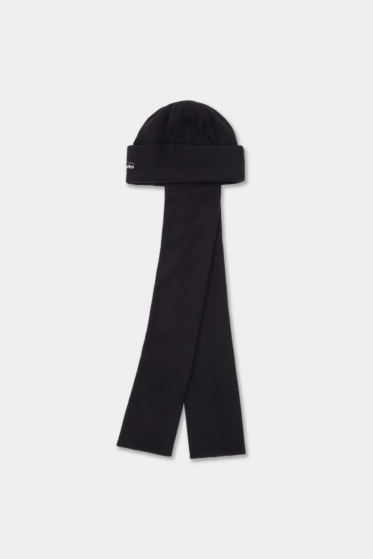[INVITED] MUFF FLEECE BEANIE P-WORK BLACK