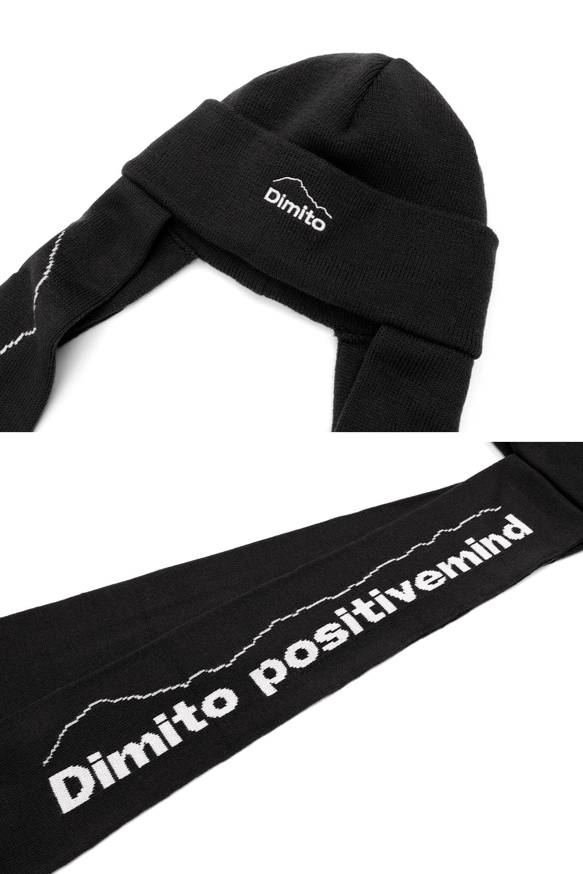 [INVITED] MUFF KNIT BEANIE BLACK