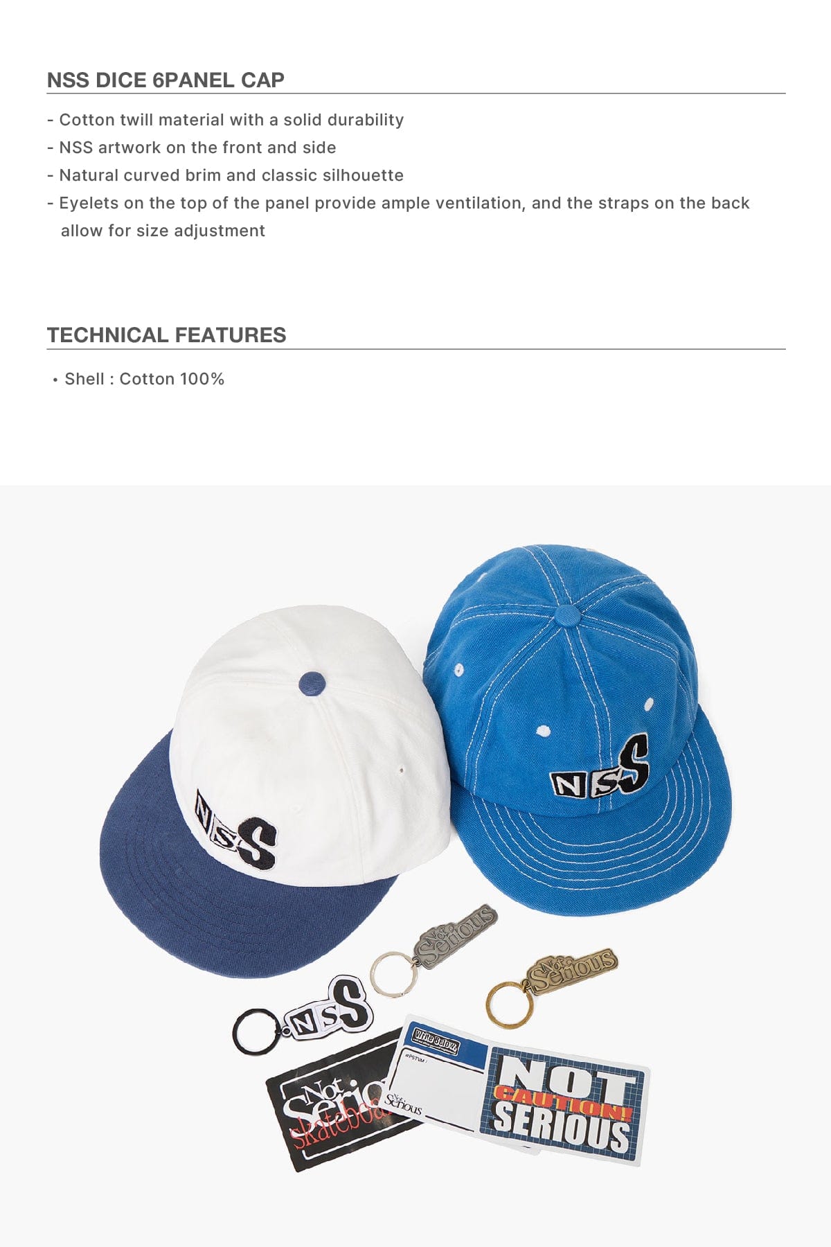 VERT ONE-SIZE NSS DICE 6PANEL CAP ROYAL BLUE