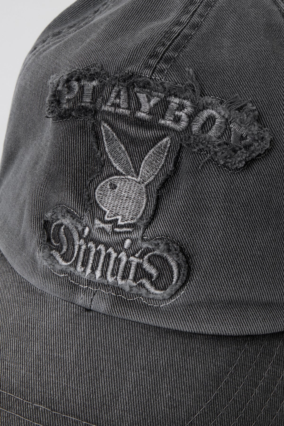 VERT ONE-SIZE [PLAYBOY x DIMITO] BUNNY 6PANEL CAP WASHED BLACK