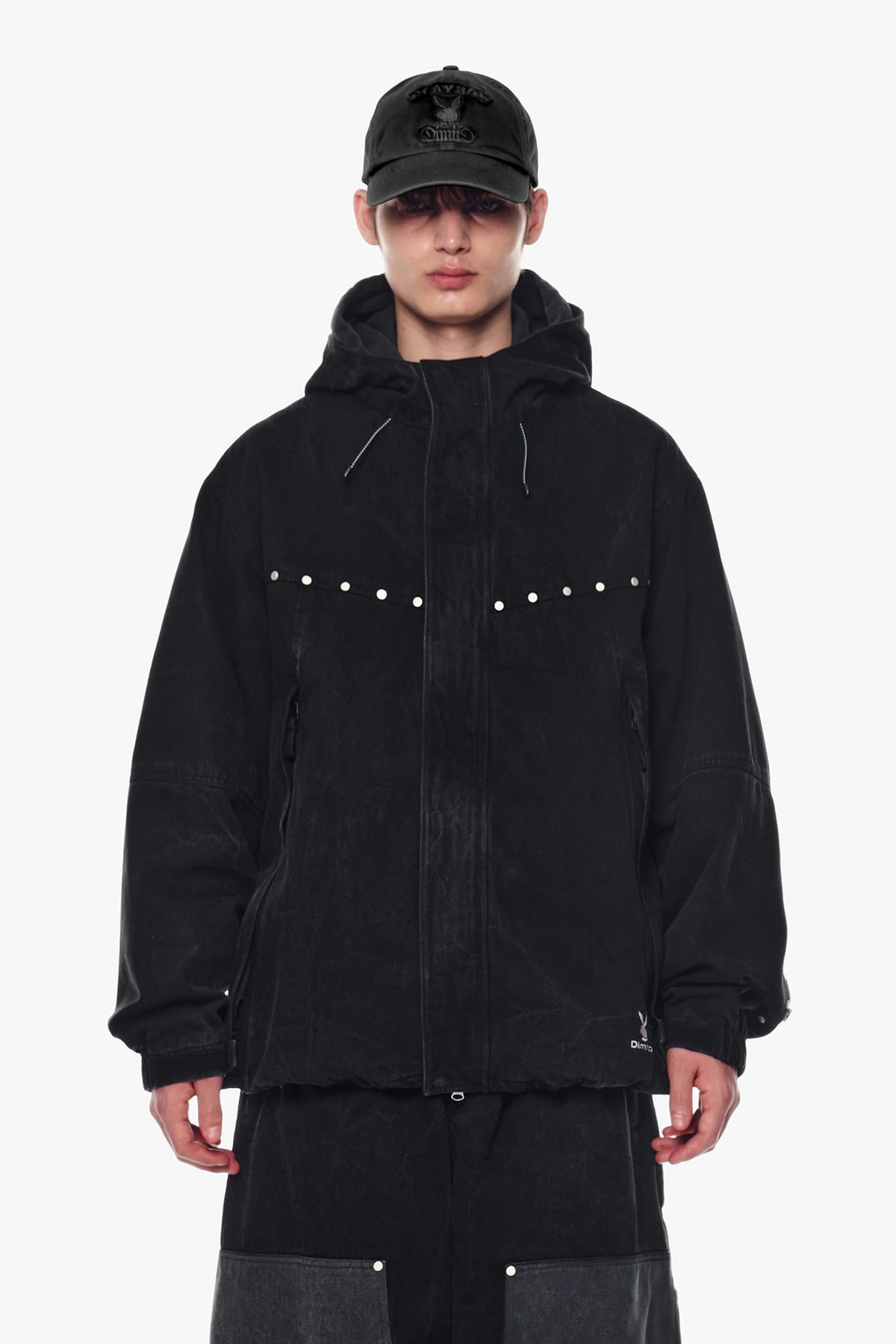 [INVITED] [PLAYBOY x DIMITO] BUNNY 6PANEL CAP WASHED BLACK