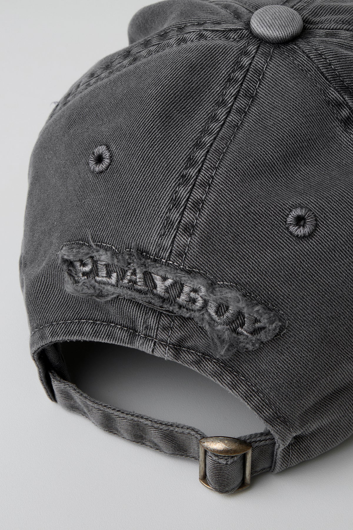 VERT ONE-SIZE [PLAYBOY x DIMITO] BUNNY 6PANEL CAP WASHED GREY