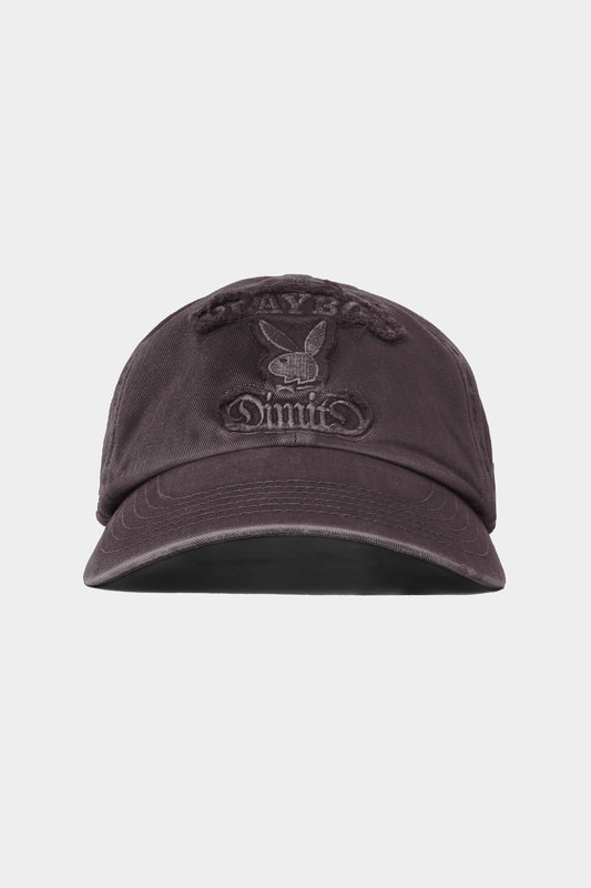 VERT ONE-SIZE [PLAYBOY x DIMITO] BUNNY 6PANEL CAP WASHED GREY