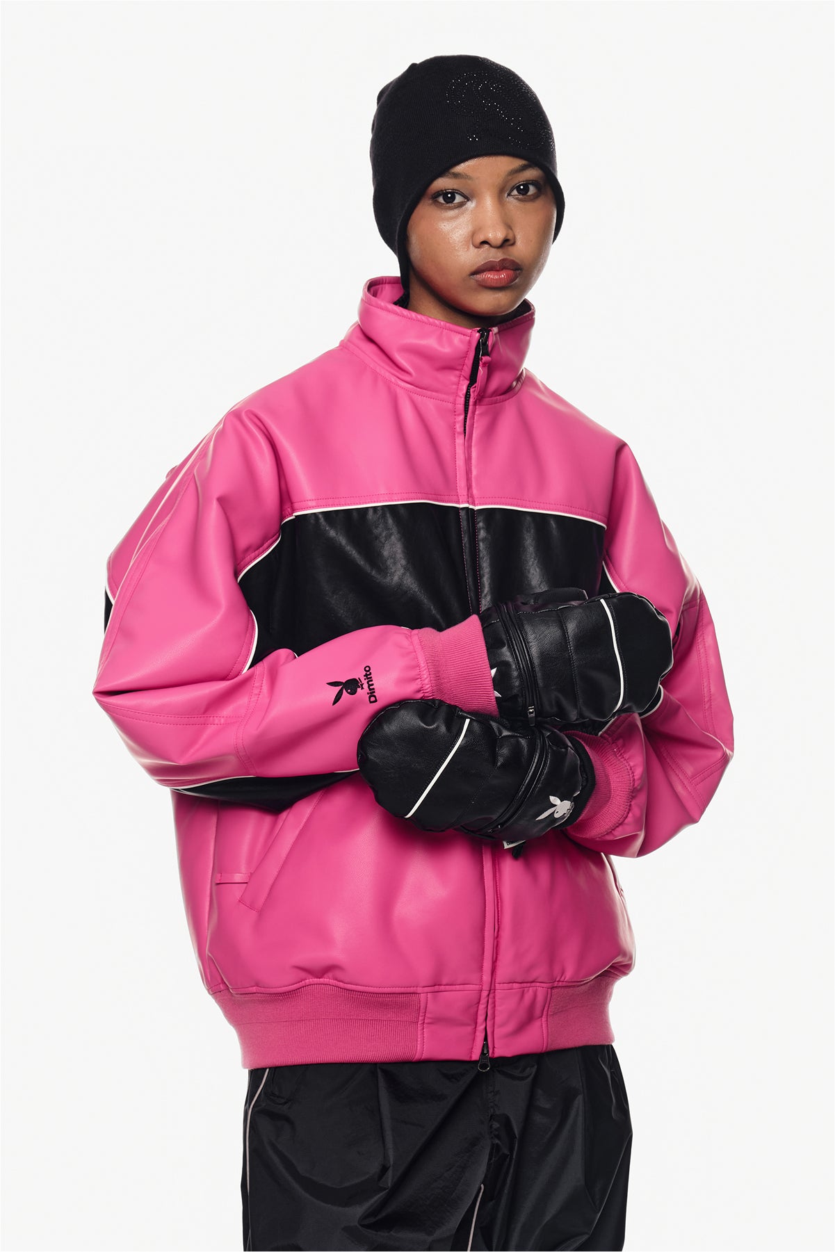 VERT ONE-SIZE [PLAYBOY x DIMITO] CHARMSTONE BEANIE BLACK