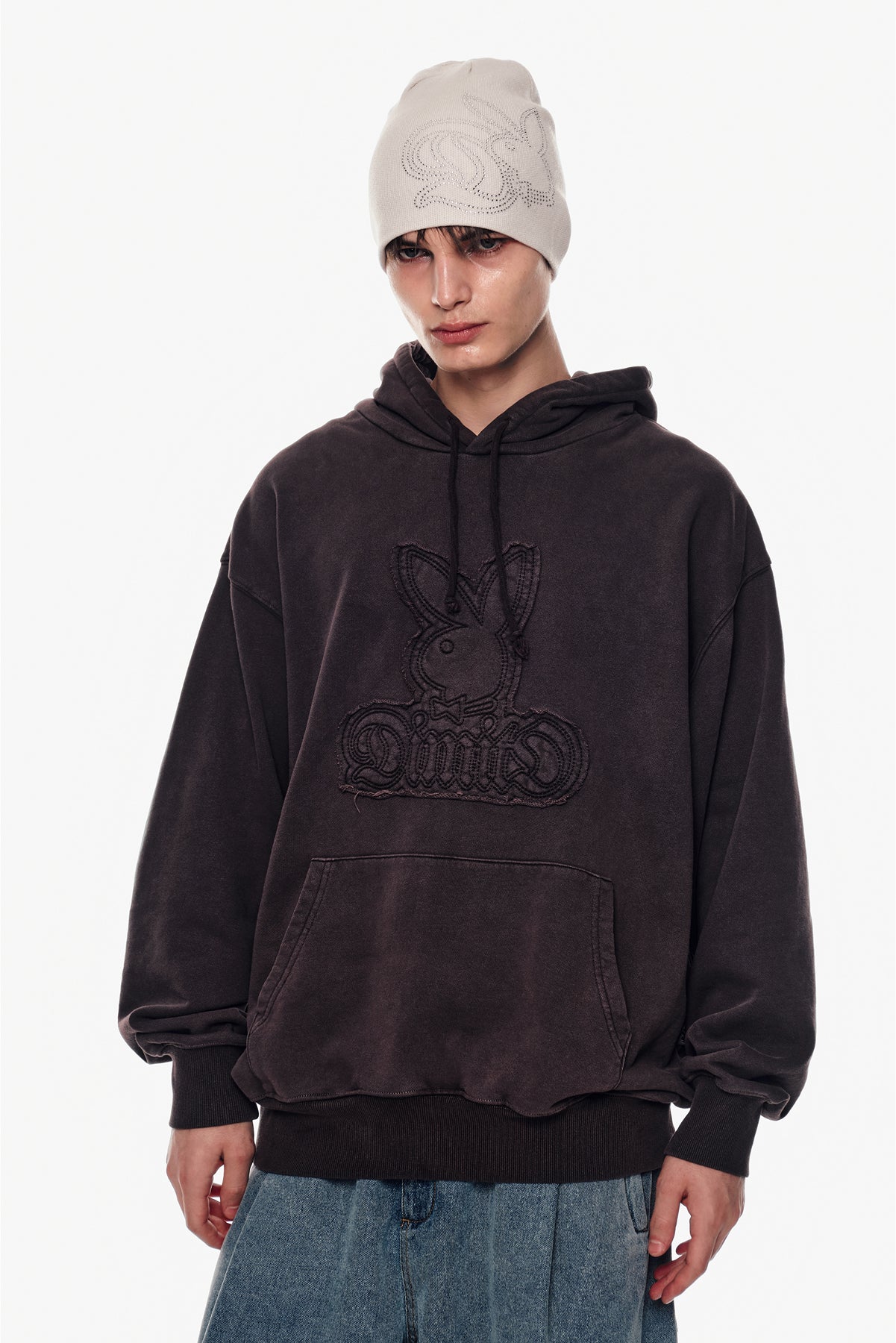 VERT ONE-SIZE [PLAYBOY x DIMITO] CHARMSTONE BEANIE GREY