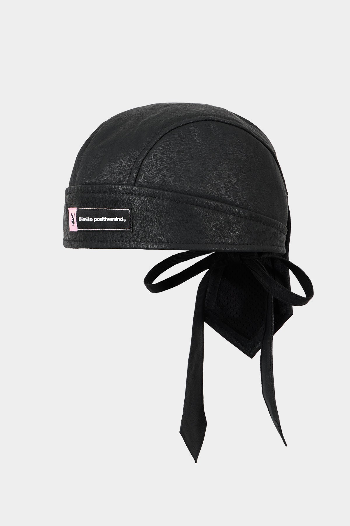 VERT ONE-SIZE [PLAYBOY x DIMITO] FAUX LEATHER HEADWRAP BLACK