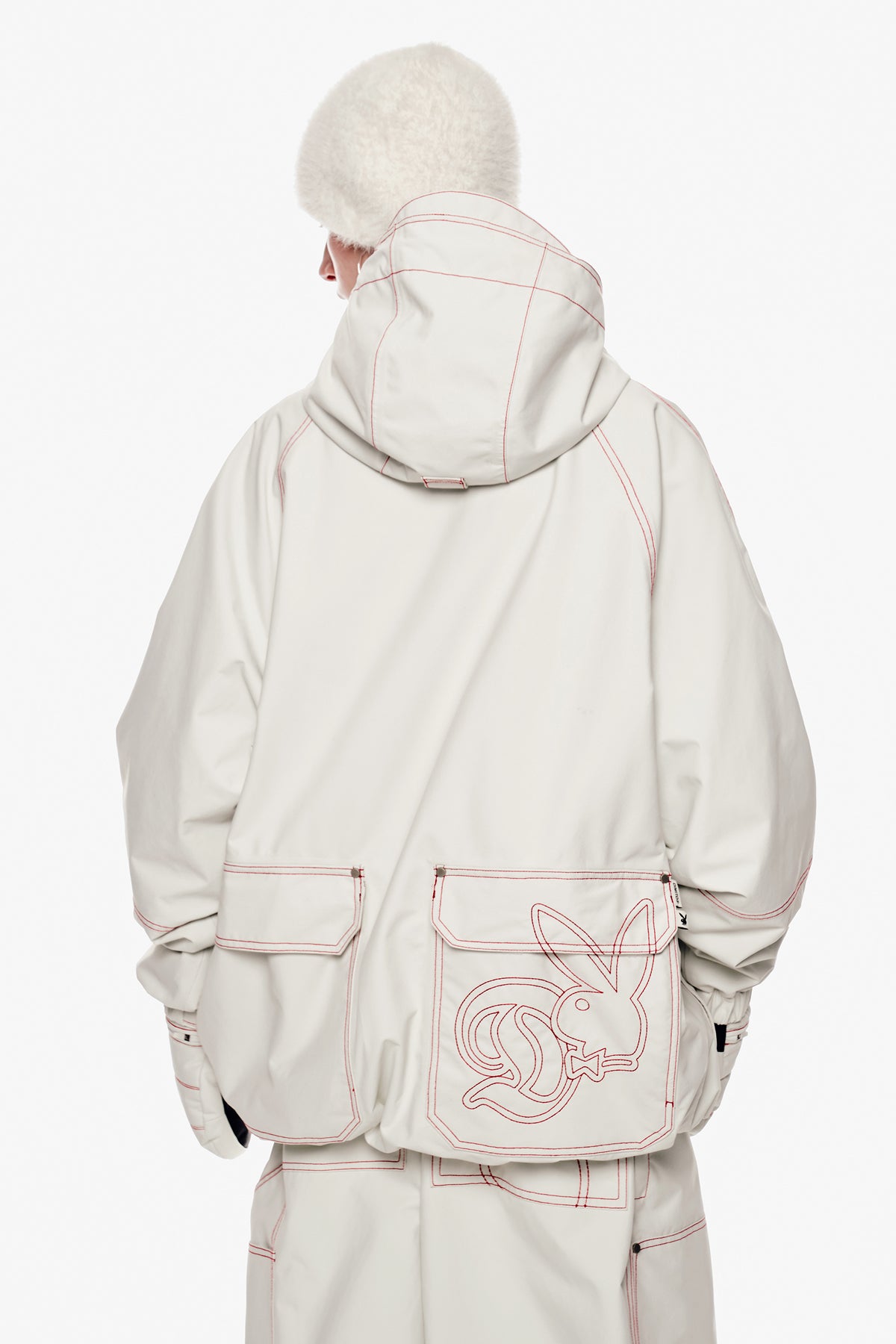 VERT ONE-SIZE [PLAYBOY x DIMITO] MOHAIR BEANIE WHITE