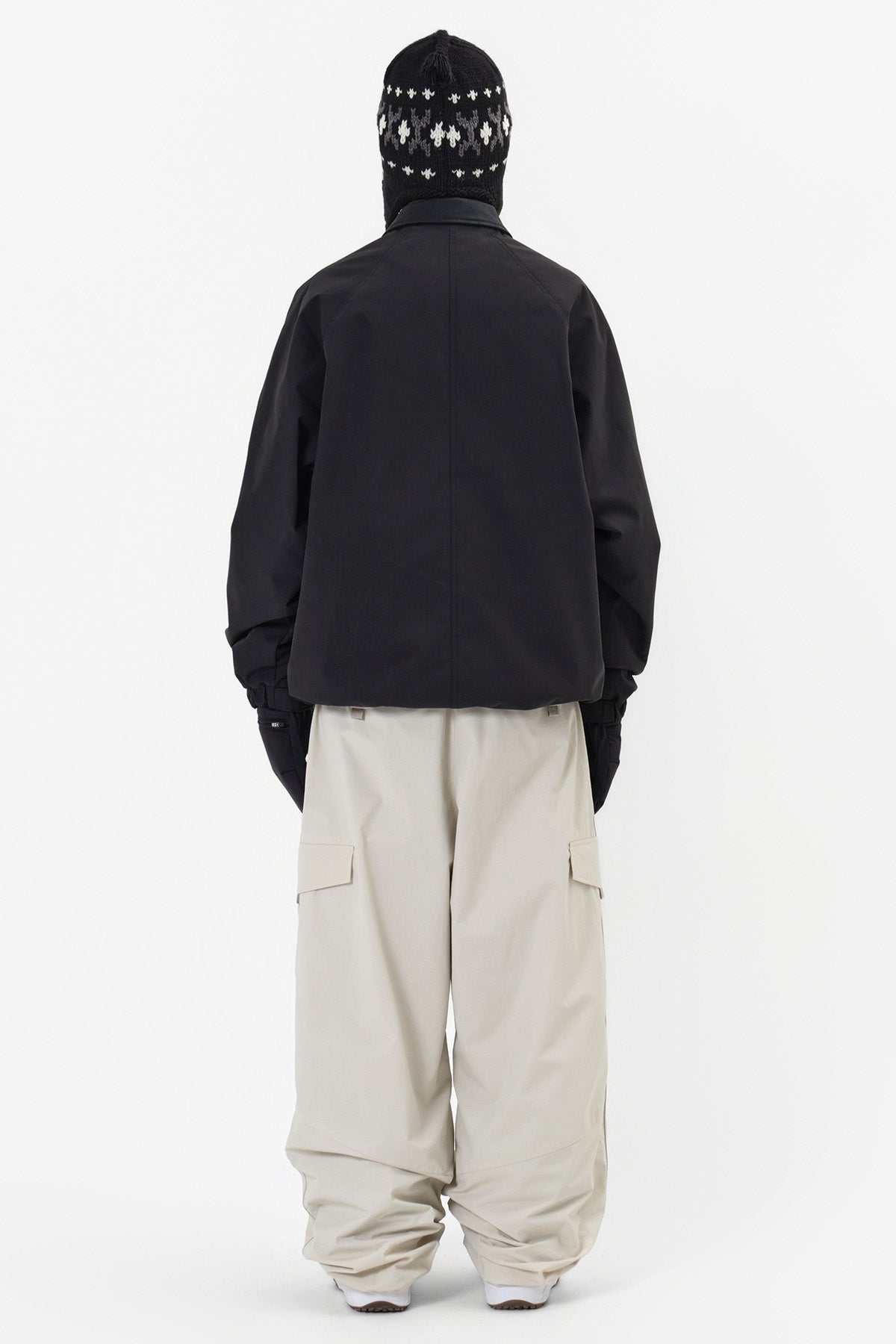 VERT ONE-SIZE SIMPLE CROCHET EAR FLAP BEANIE BLACK