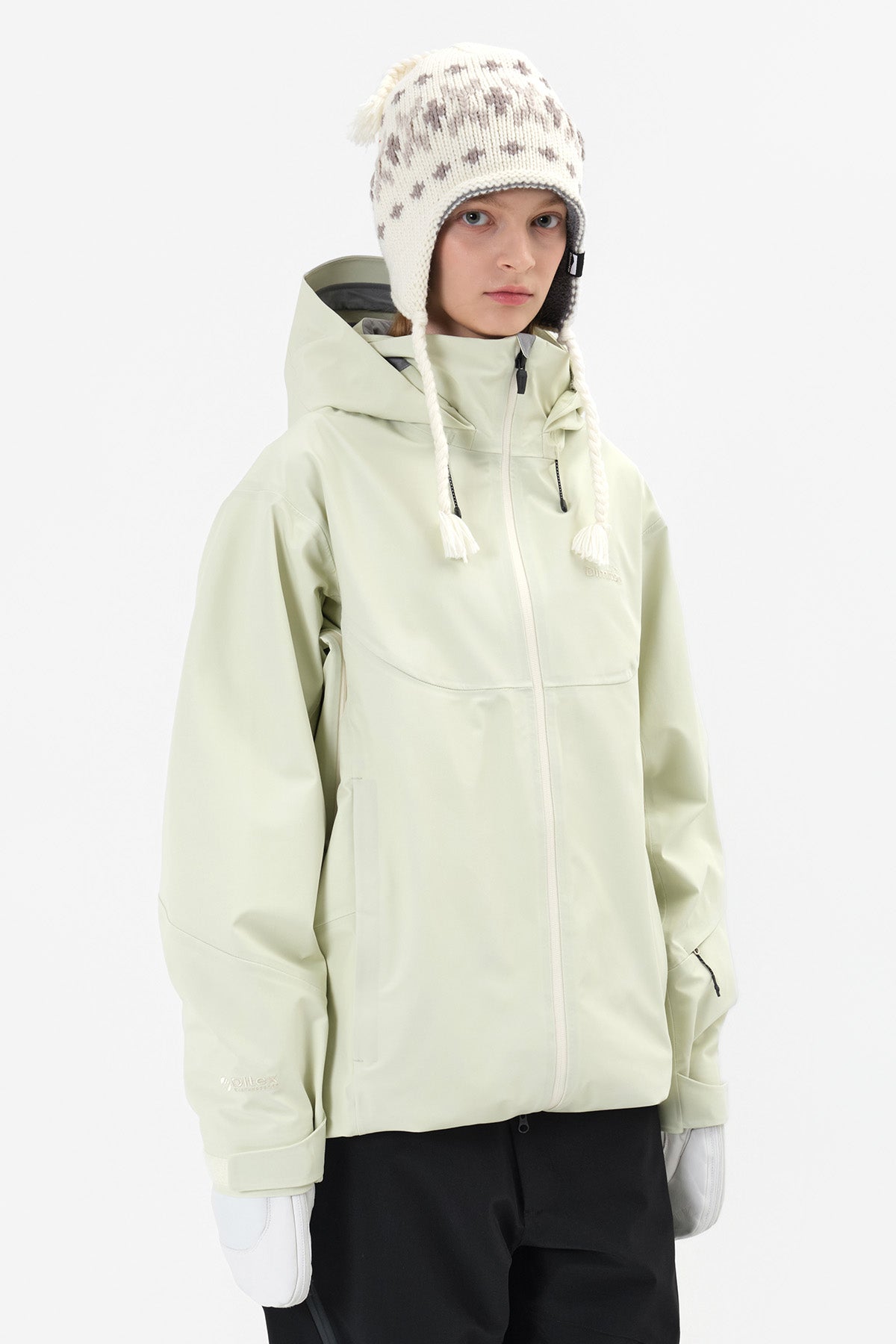 VERT ONE-SIZE SIMPLE CROCHET EAR FLAP BEANIE WHITE