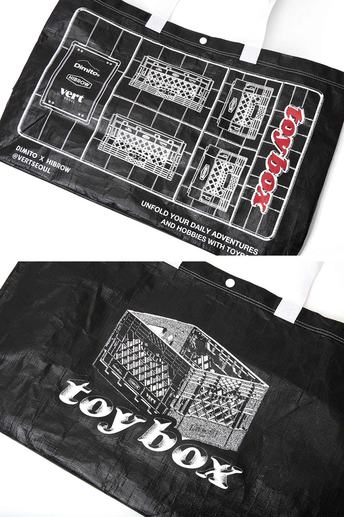 [INVITED] TOYBOX (DIMITO x HIBROW) SHOPPER BAG BLACK