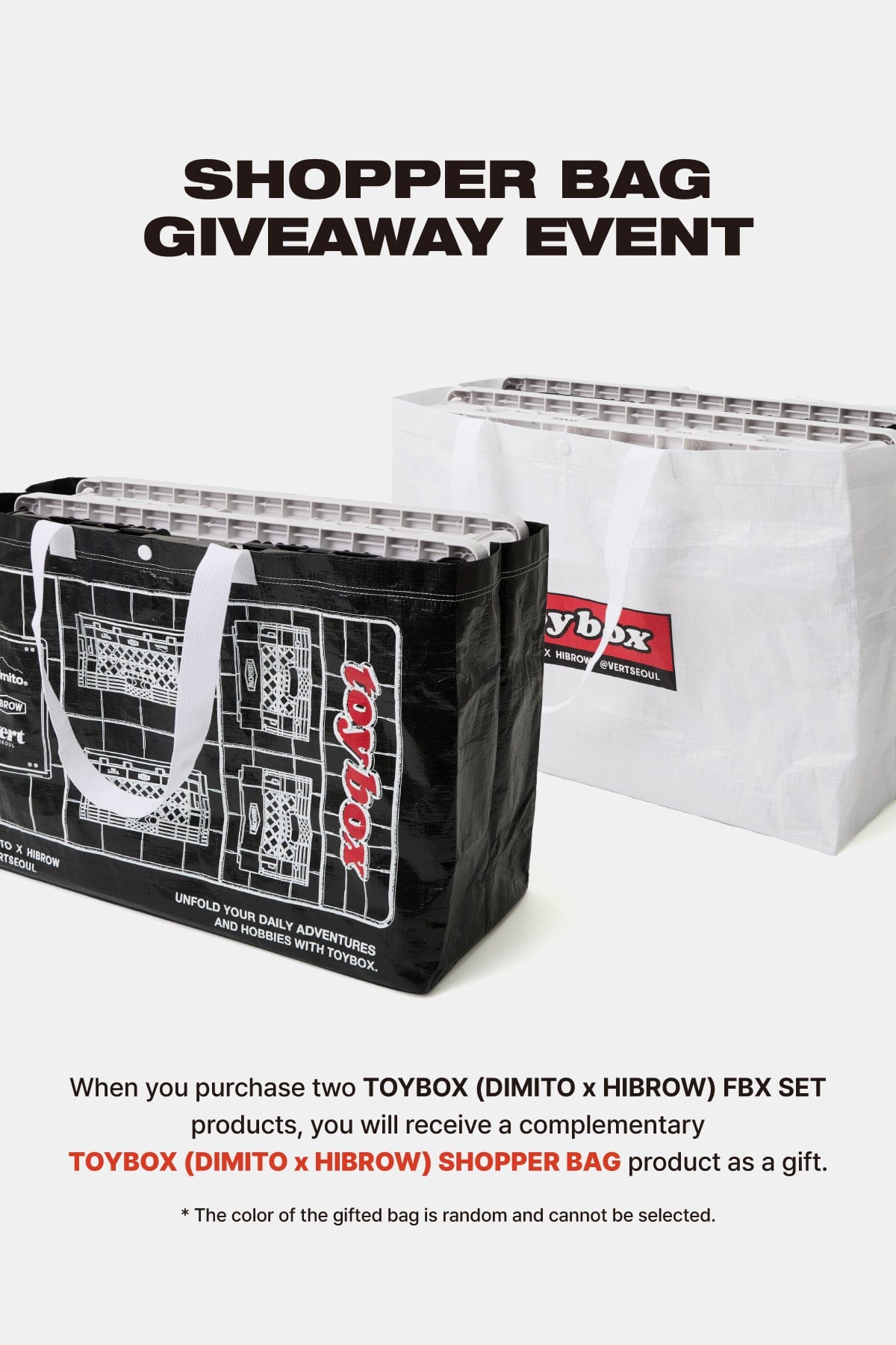 [INVITED] TOYBOX (DIMITO x HIBROW) SHOPPER BAG WHITE
