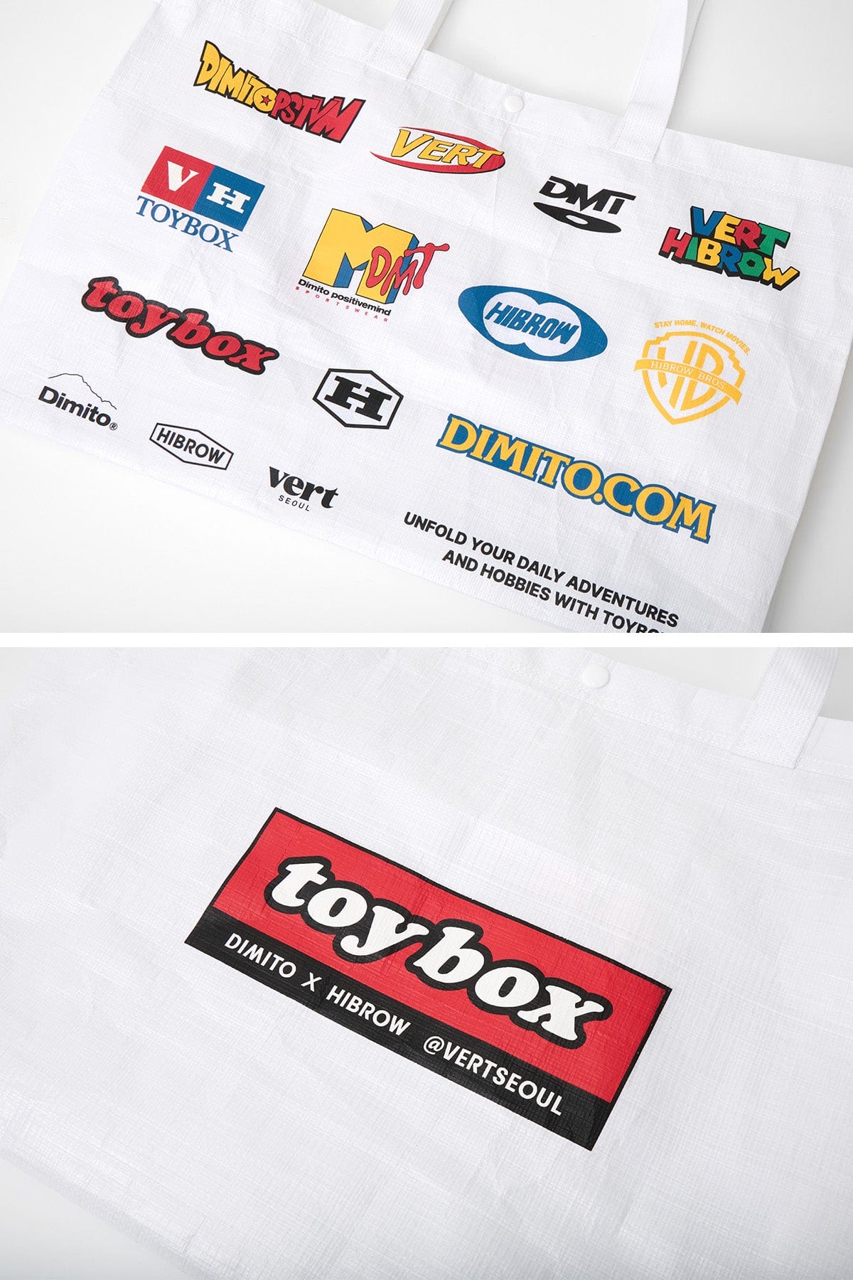 [INVITED] TOYBOX (DIMITO x HIBROW) SHOPPER BAG WHITE