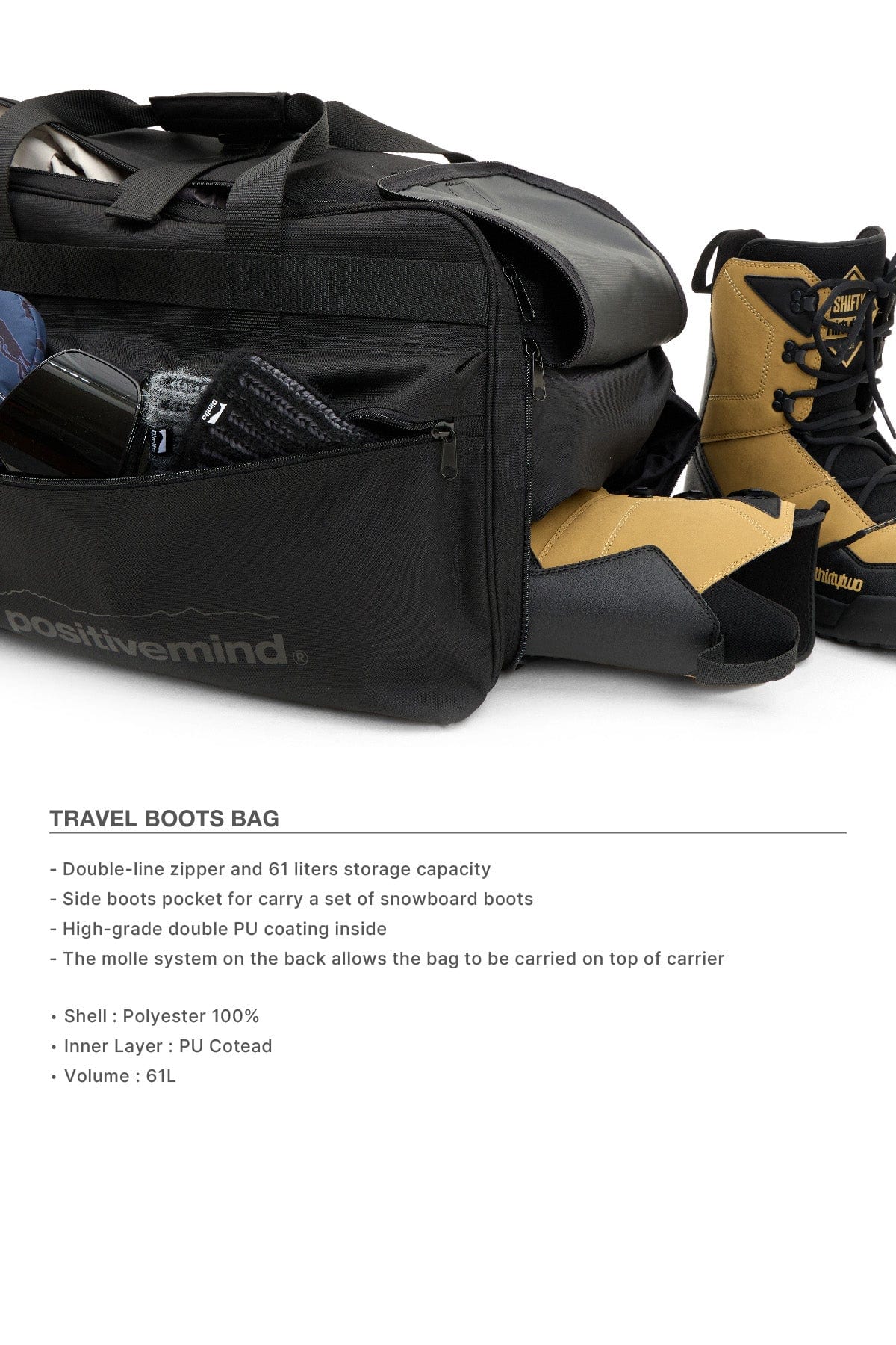 [INVITED] TRAVEL BOOTS BAG BLACK