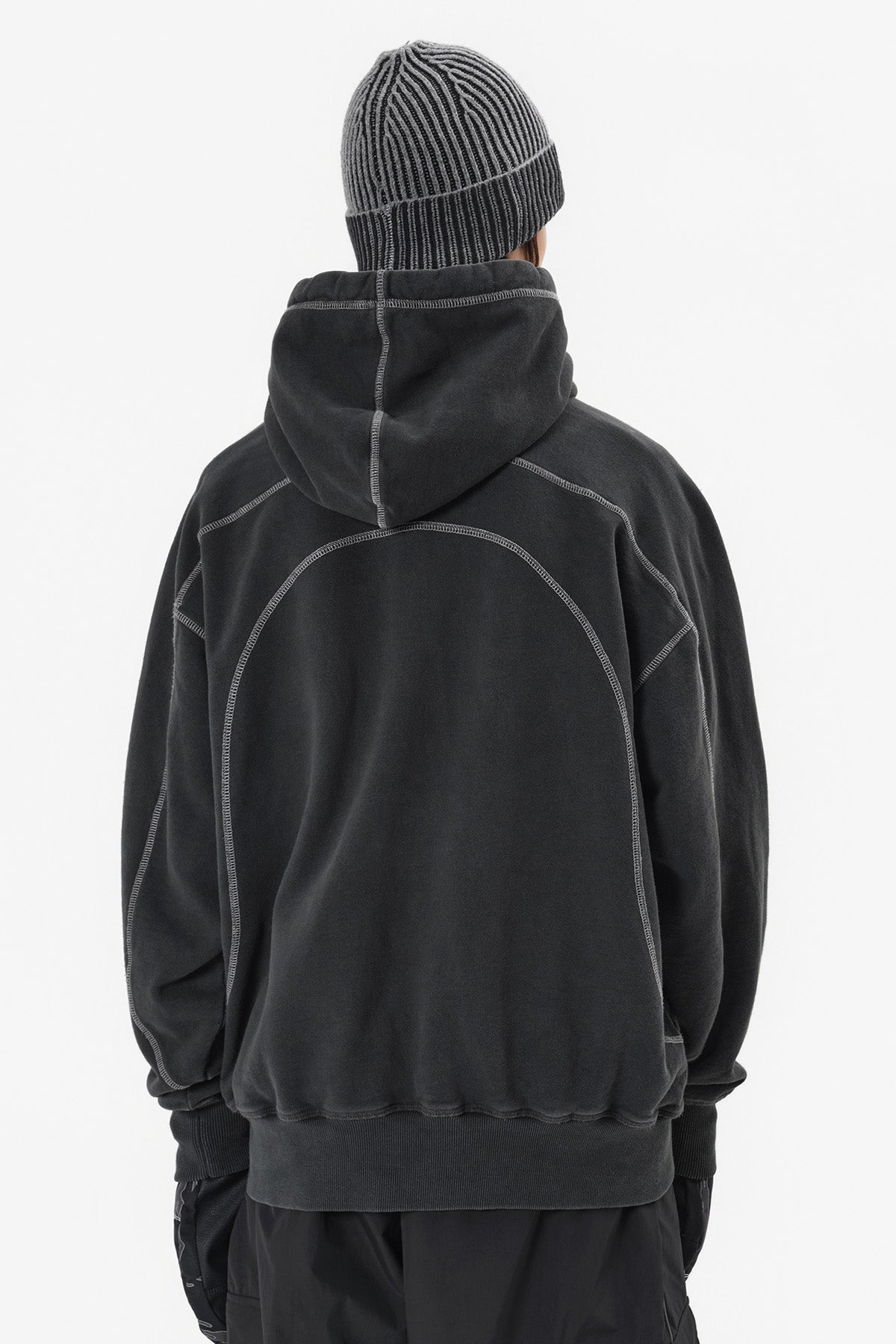[INVITED] TWOTONE MIXED BEANIE BLACK
