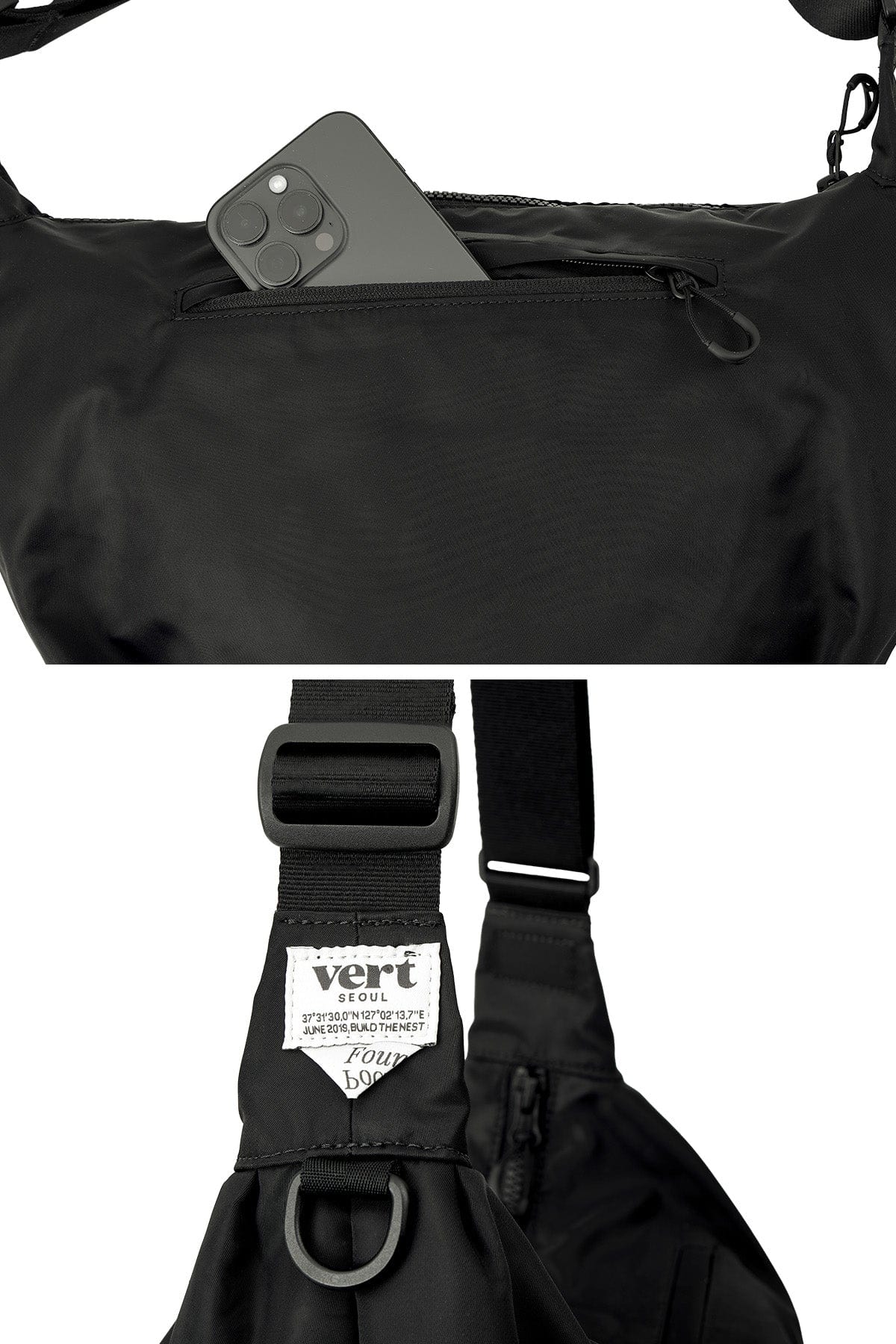 [INVITED] VERT SEOUL PENNY CROSS BAG BLACK