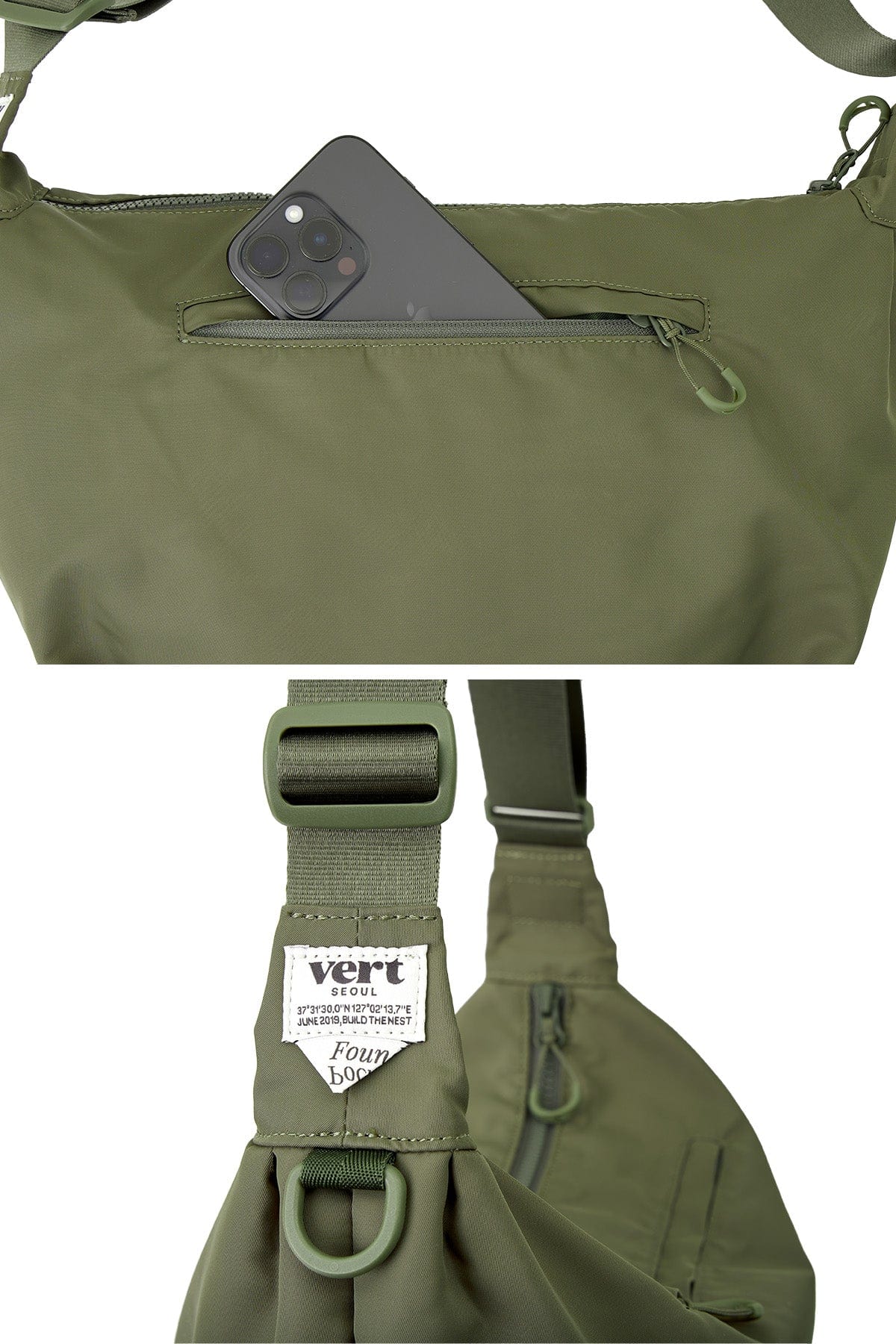 [INVITED] VERT SEOUL PENNY CROSS BAG KHAKI