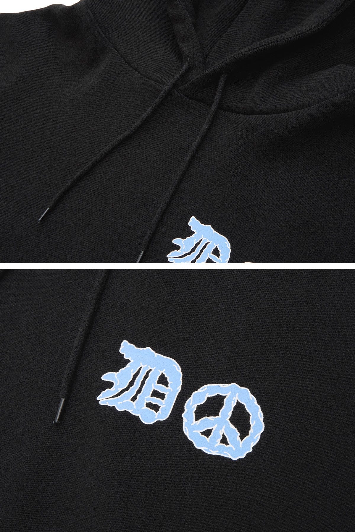 [INVITED] PEACE HOODIE BLACK