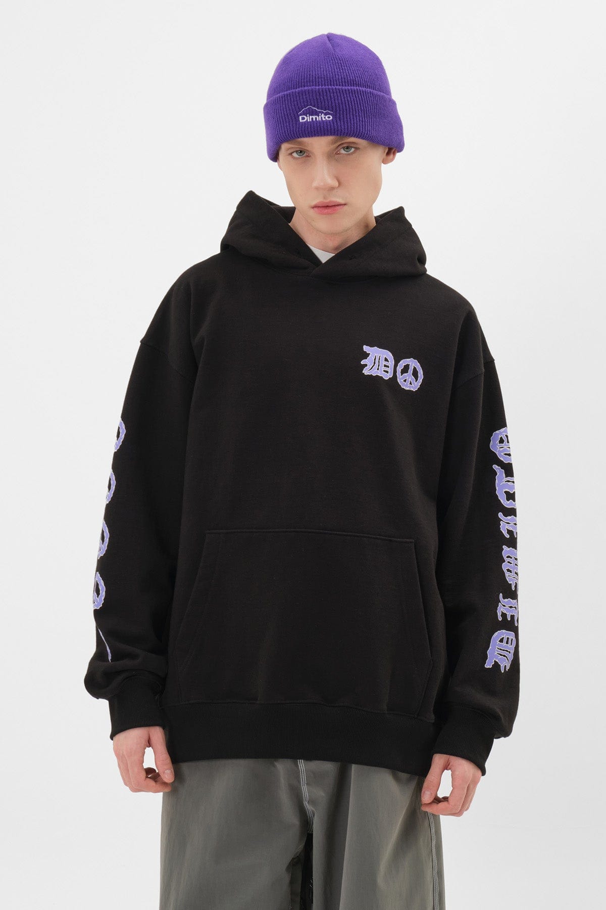 [INVITED] PEACE HOODIE BLACK