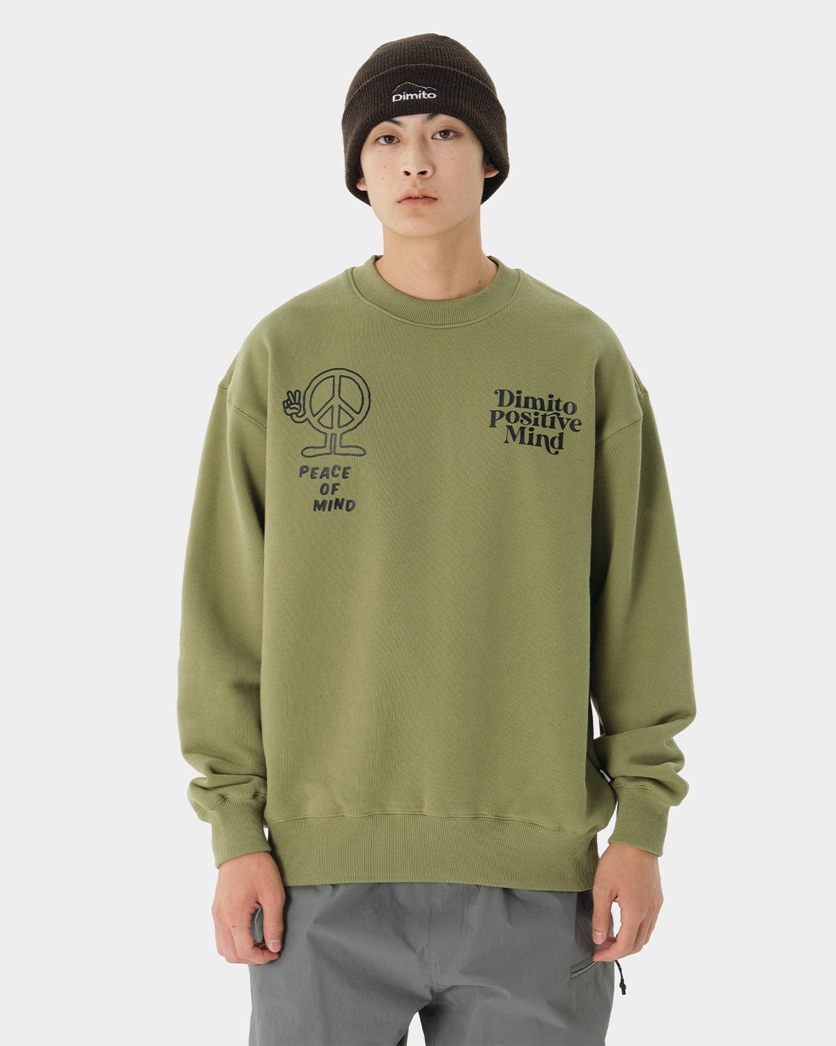 VERT PEACE SWEATSHIRTS OLIVE