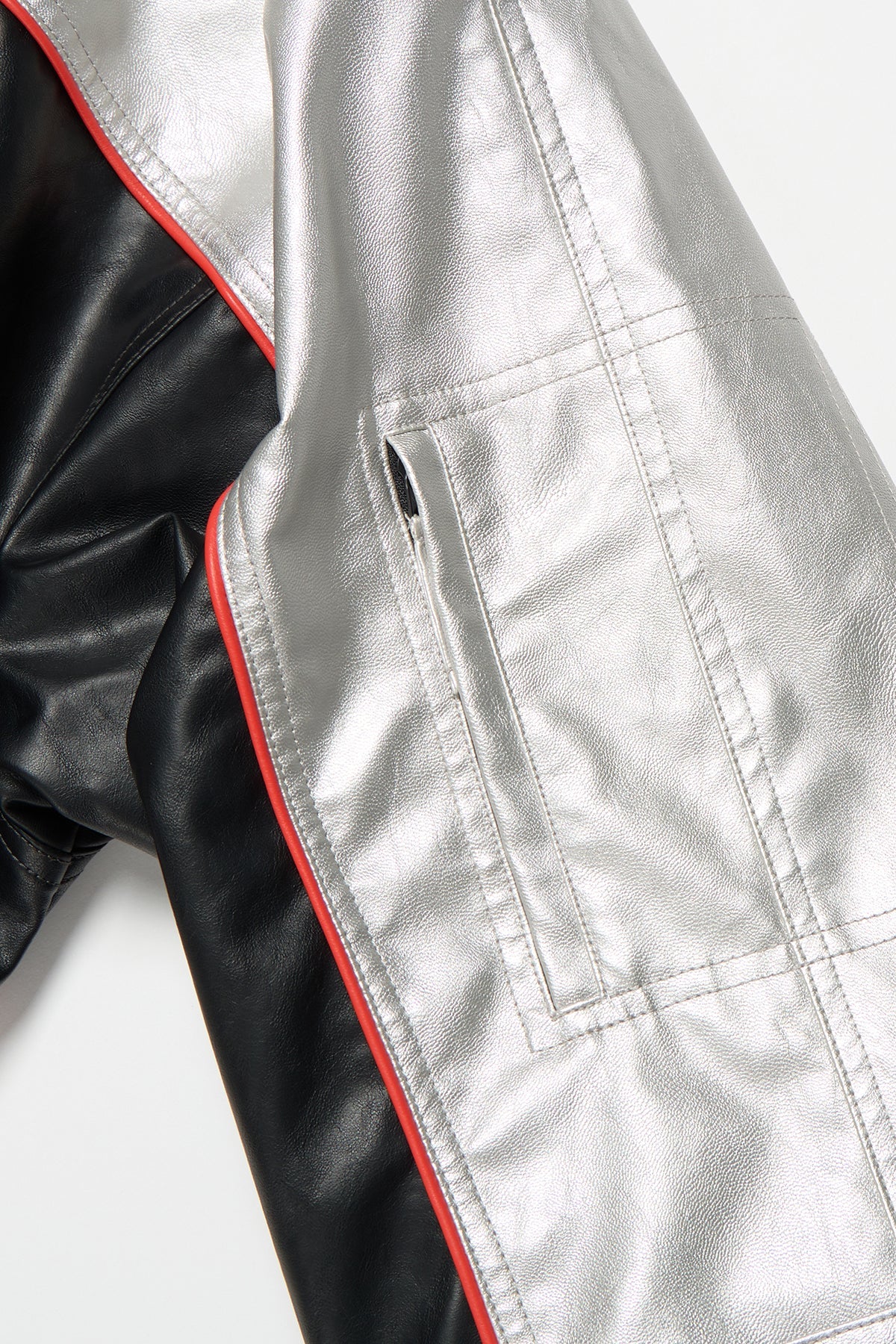 [INVITED] [PLAYBOY x DIMITO] BLOCK FAUX LEATHER JACKET RUDE PINK