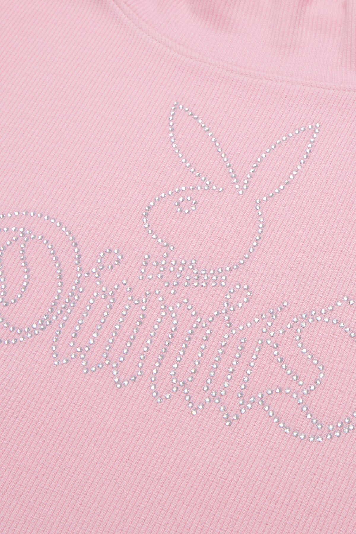 [INVITED] [PLAYBOY x DIMITO] BUNNY CHARMSTONE NECK TOP BABY PINK
