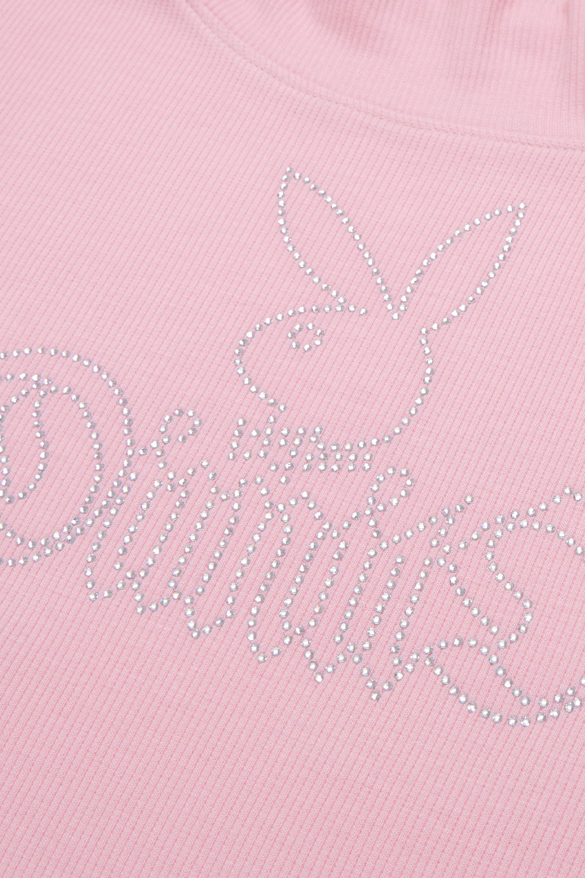 [INVITED] [PLAYBOY x DIMITO] BUNNY CHARMSTONE NECK TOP BLACK