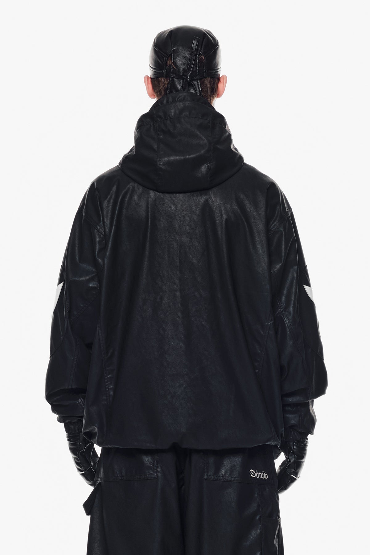 VERT [PLAYBOY x DIMITO] BUNNY FAUX LEATHER JACKET BLACK