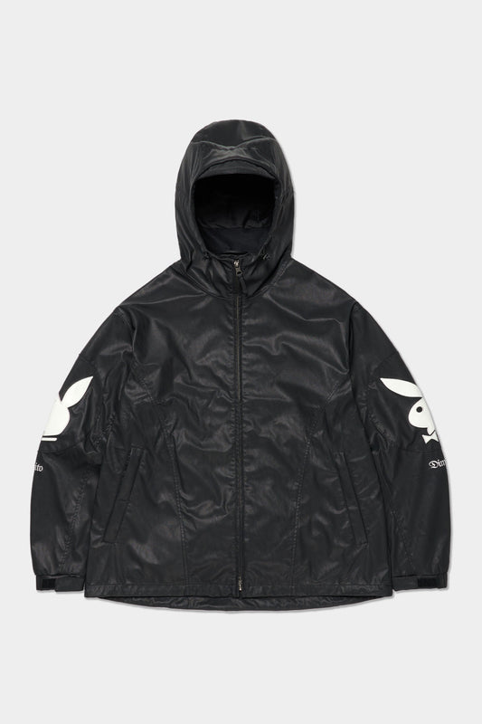 VERT [PLAYBOY x DIMITO] BUNNY FAUX LEATHER JACKET BLACK