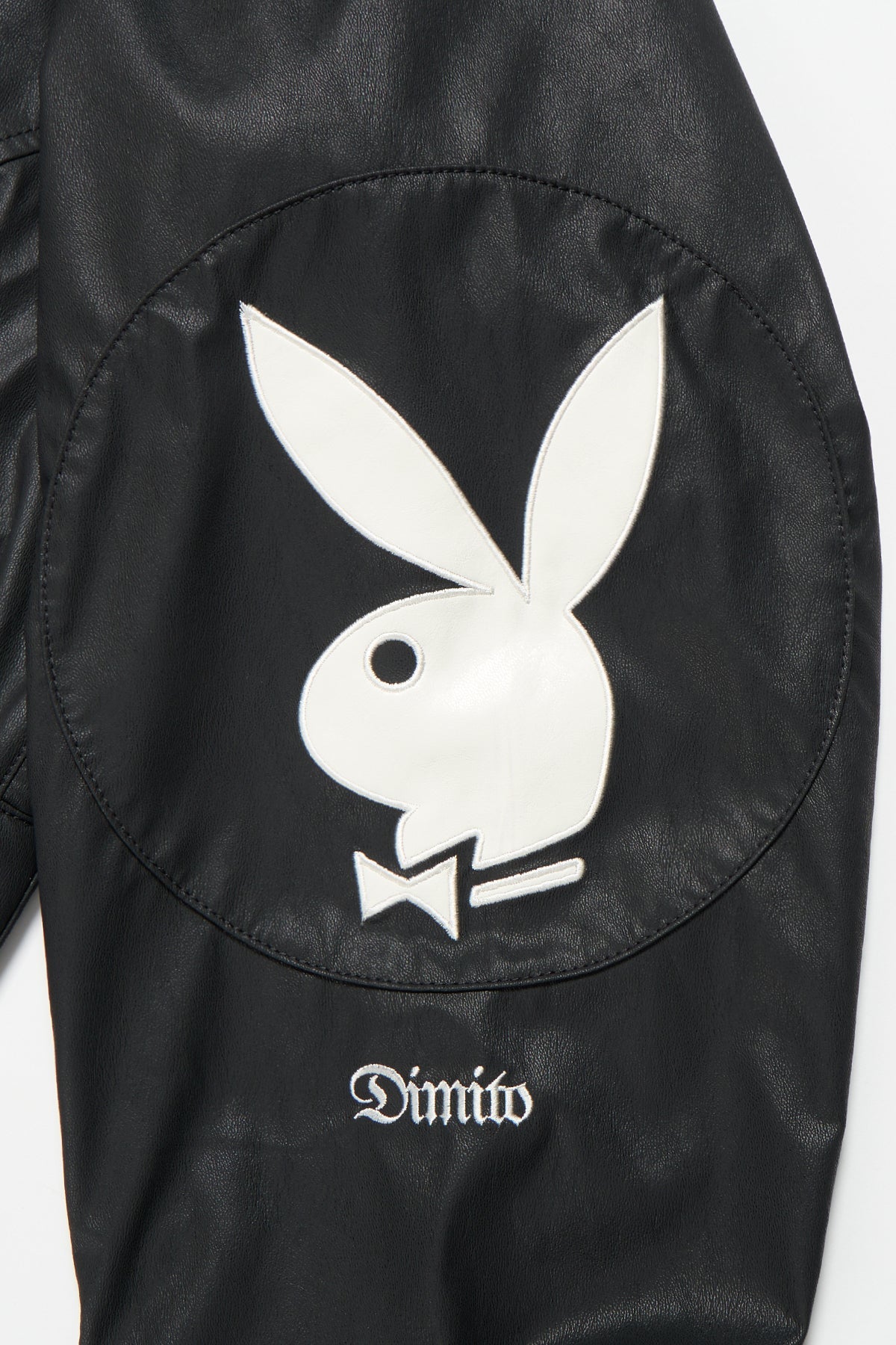 [INVITED] [PLAYBOY x DIMITO] BUNNY FAUX LEATHER JACKET RABBIT