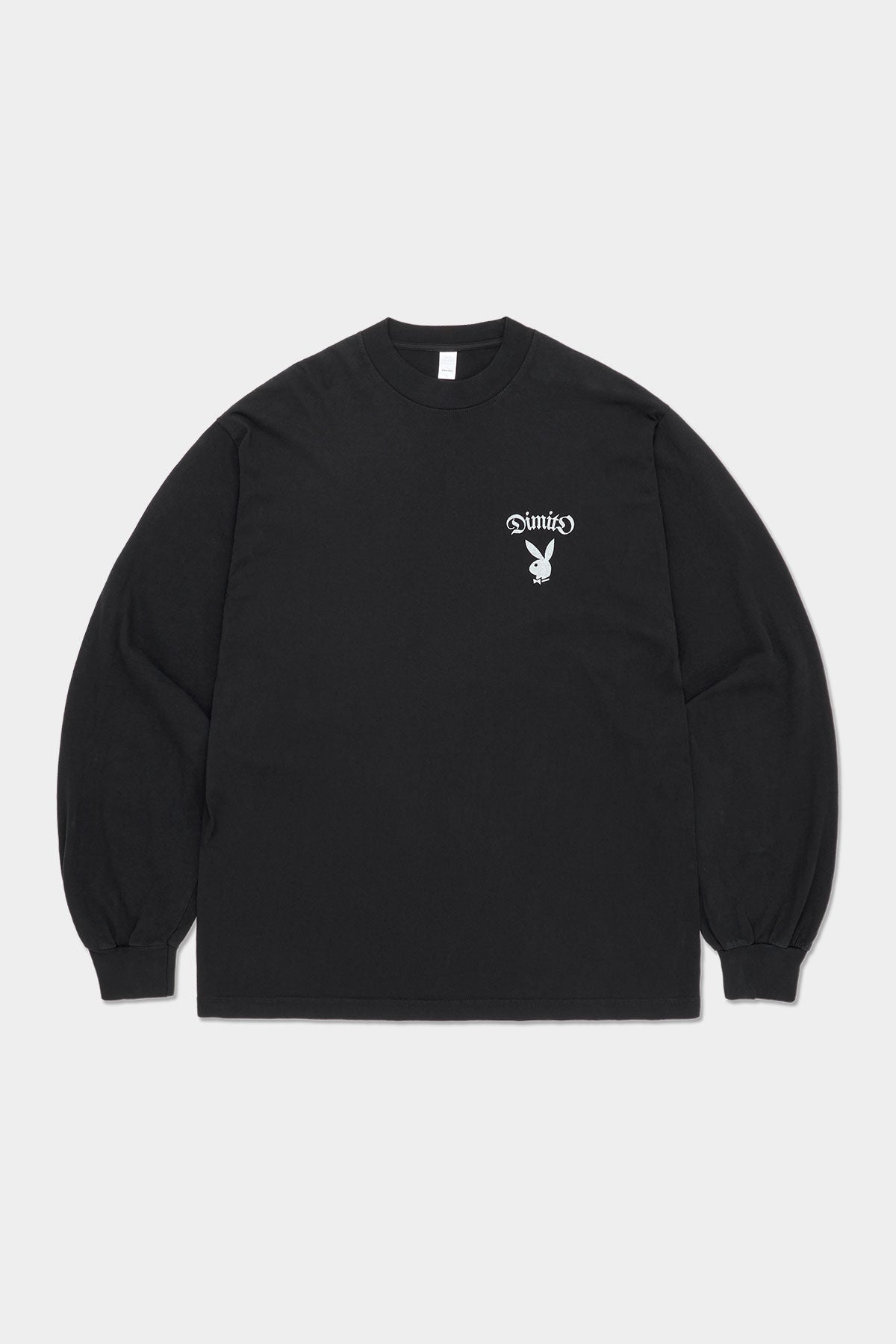 VERT [PLAYBOY x DIMITO] BUNNY GRAPHIC LSV GD 6.5OZ TEE BLACK