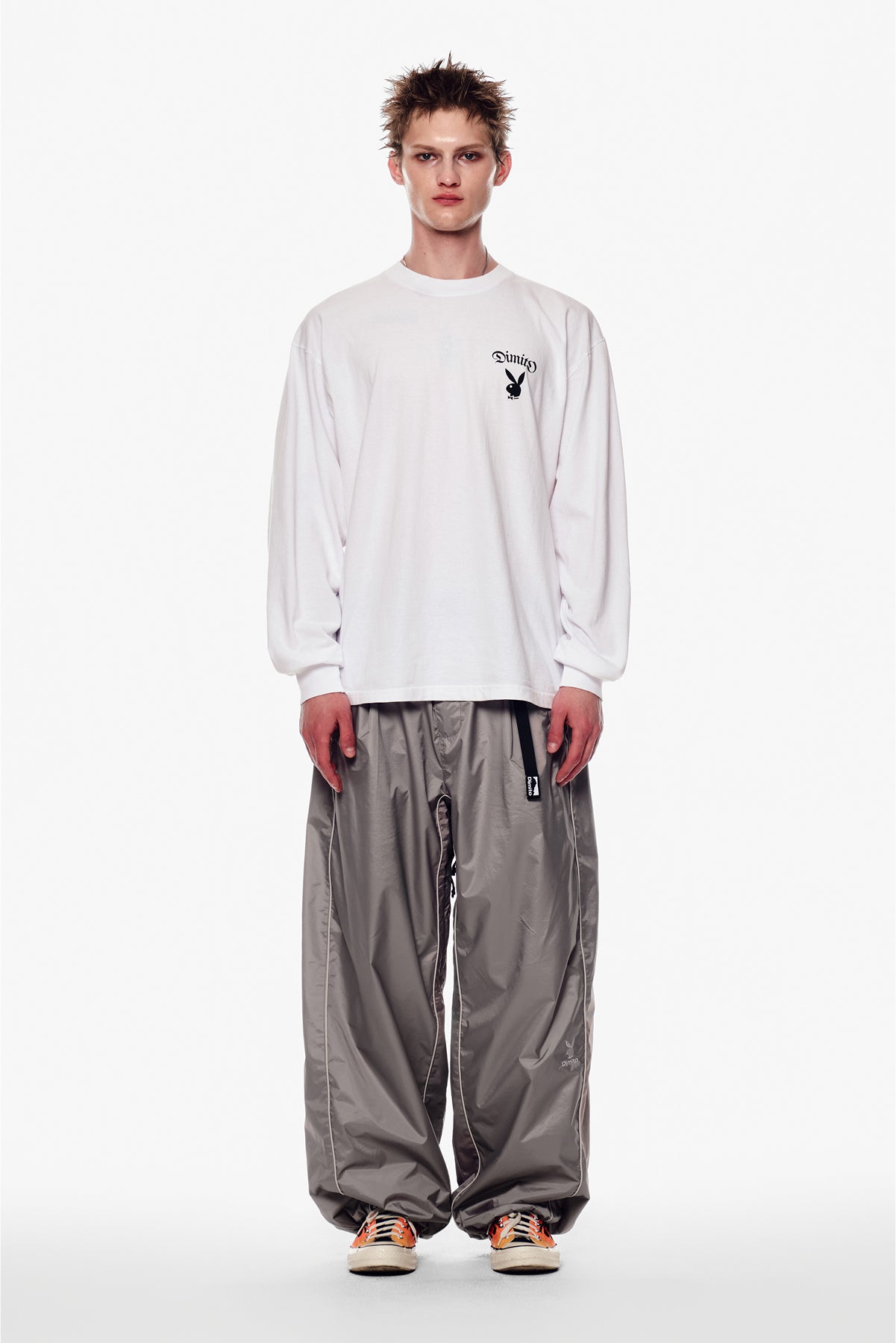 VERT [PLAYBOY x DIMITO] BUNNY GRAPHIC LSV GD 6.5OZ TEE WHITE