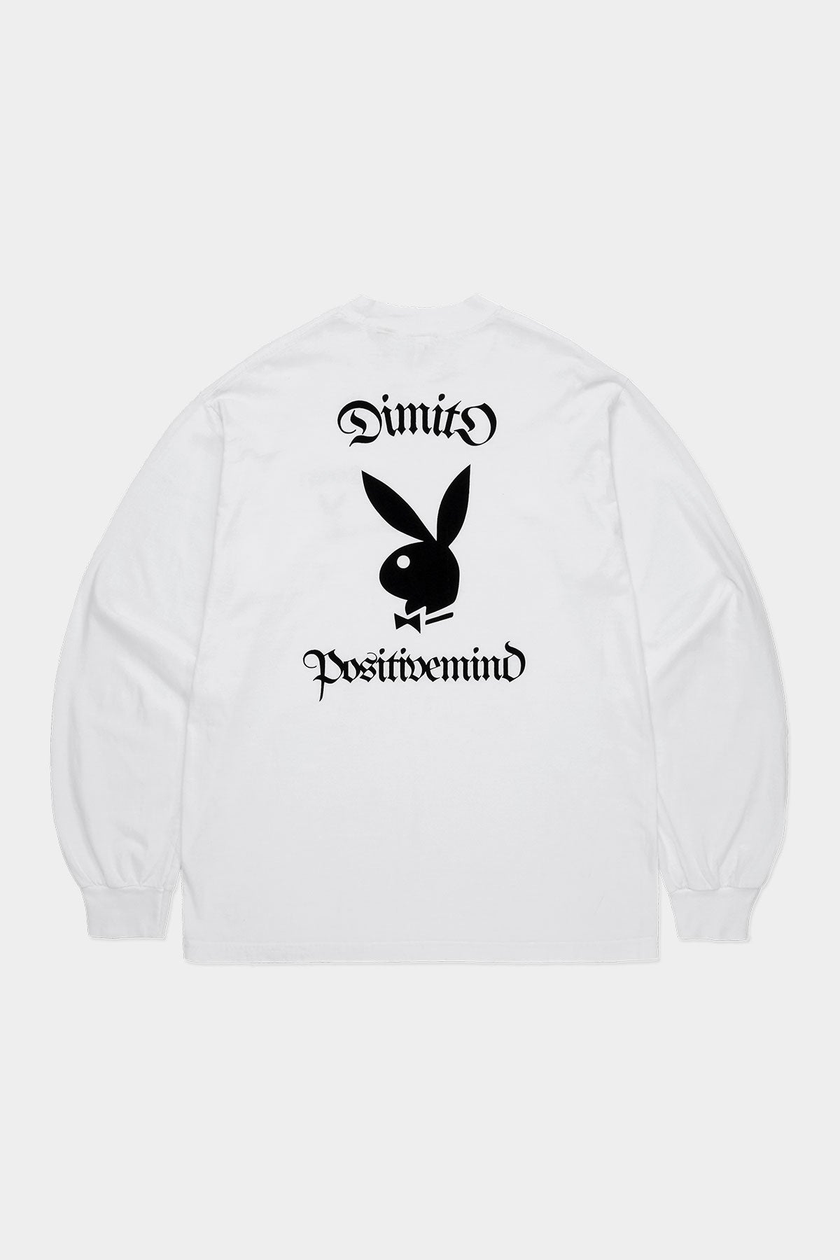 VERT [PLAYBOY x DIMITO] BUNNY GRAPHIC LSV GD 6.5OZ TEE WHITE