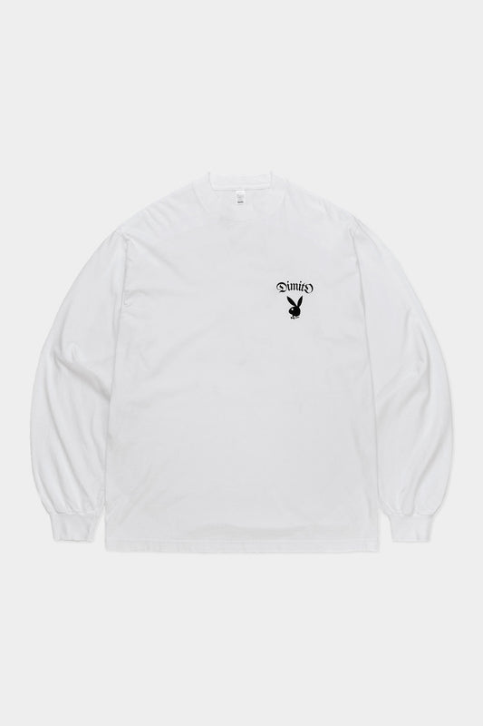 VERT [PLAYBOY x DIMITO] BUNNY GRAPHIC LSV GD 6.5OZ TEE WHITE