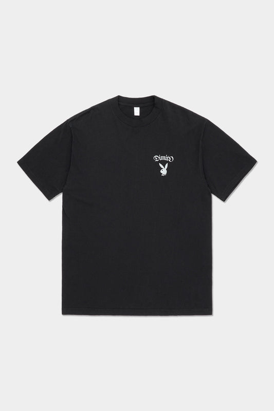 VERT [PLAYBOY x DIMITO] BUNNY GRAPHIC SSV GD 6.5OZ TEE BLACK