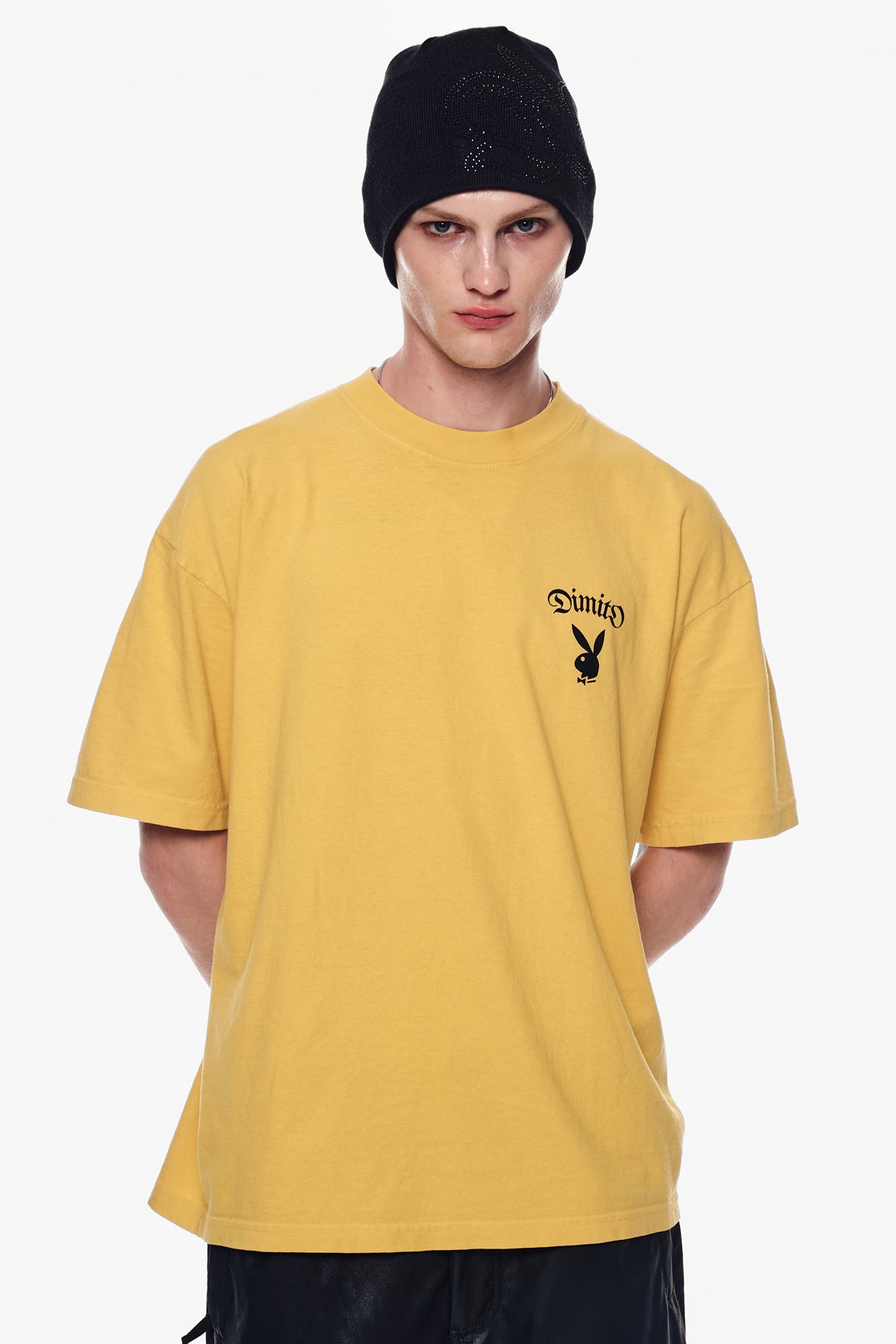 VERT [PLAYBOY x DIMITO] BUNNY GRAPHIC SSV GD 6.5OZ TEE SPECTRA YELLOW