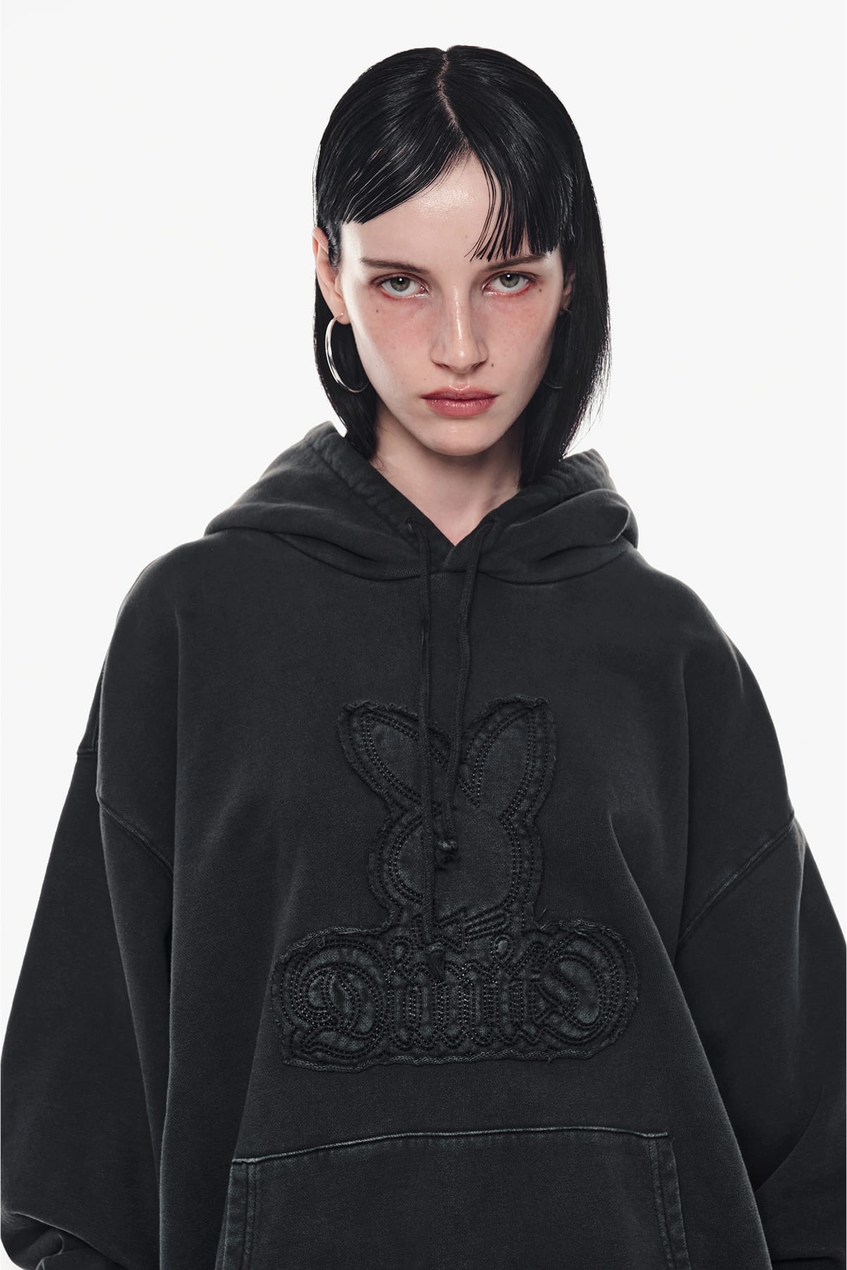[INVITED] [PLAYBOY x DIMITO] BUNNY HOODIE WASHED BLACK