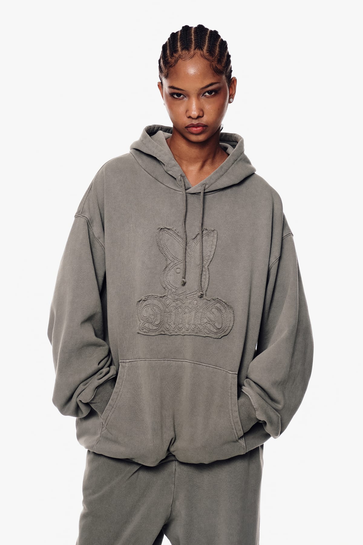 [INVITED] [PLAYBOY x DIMITO] BUNNY HOODIE WASHED GREY