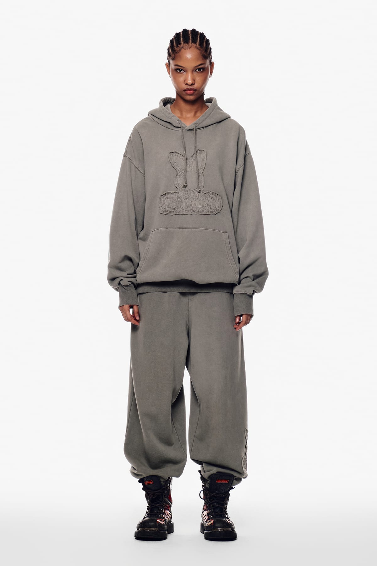 [INVITED] [PLAYBOY x DIMITO] BUNNY HOODIE WASHED GREY