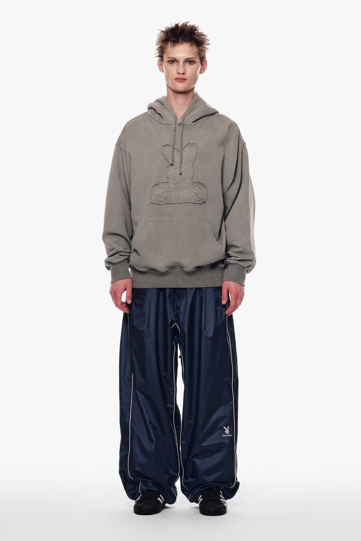 [INVITED] [PLAYBOY x DIMITO] BUNNY HOODIE WASHED GREY