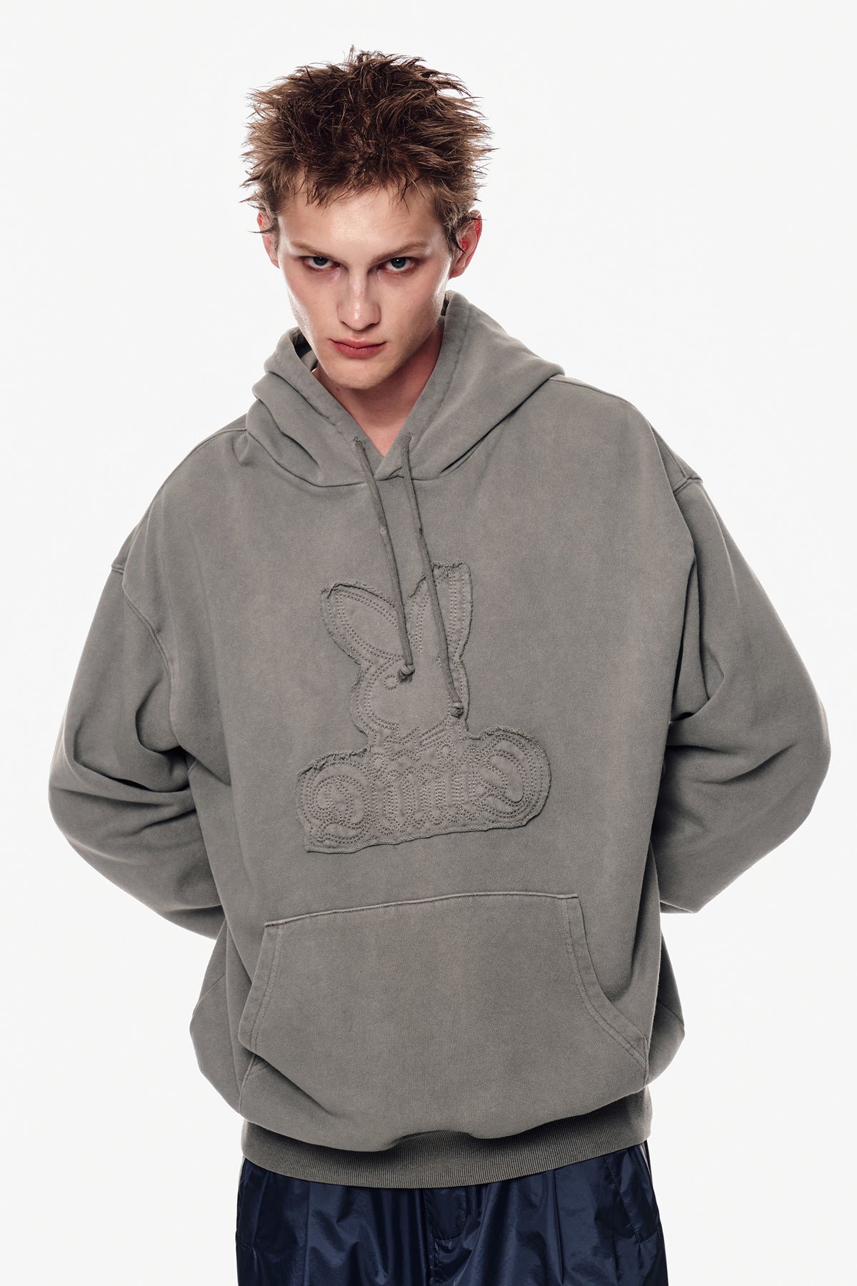 VERT [PLAYBOY x DIMITO] BUNNY HOODIE WASHED GREY