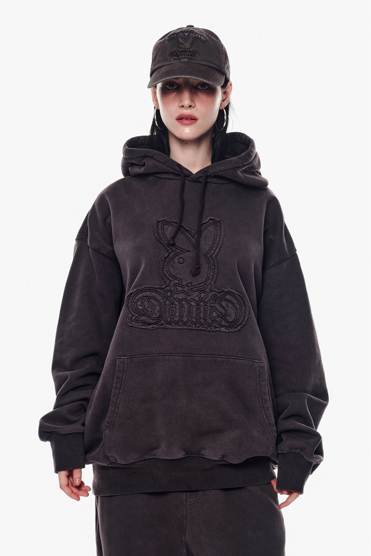 [INVITED] [PLAYBOY x DIMITO] BUNNY HOODIE WASHED WINE