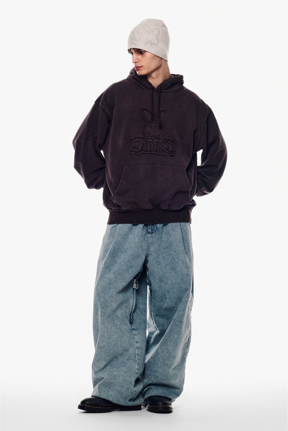 [INVITED] [PLAYBOY x DIMITO] BUNNY HOODIE WASHED WINE