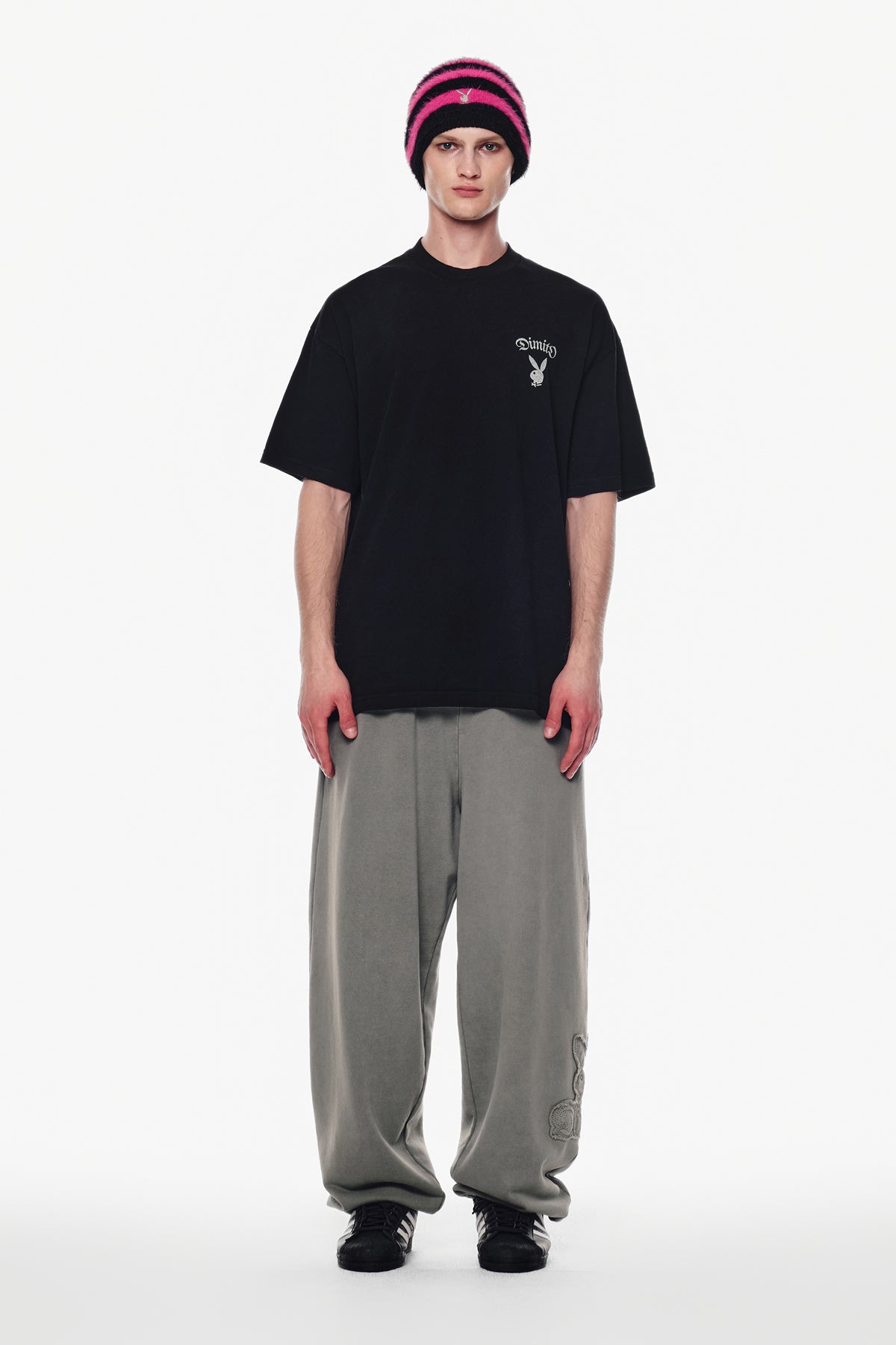 VERT [PLAYBOY x DIMITO] BUNNY SWEATPANTS WASHED GREY