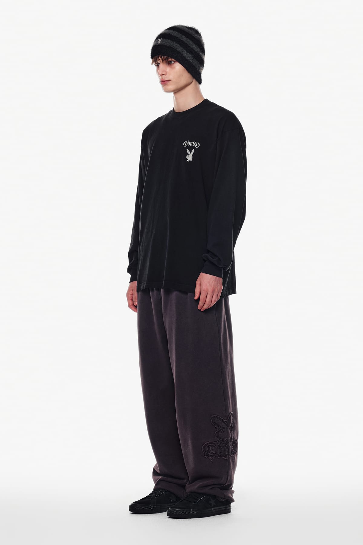 [INVITED] [PLAYBOY x DIMITO] BUNNY SWEATPANTS WASHED WINE
