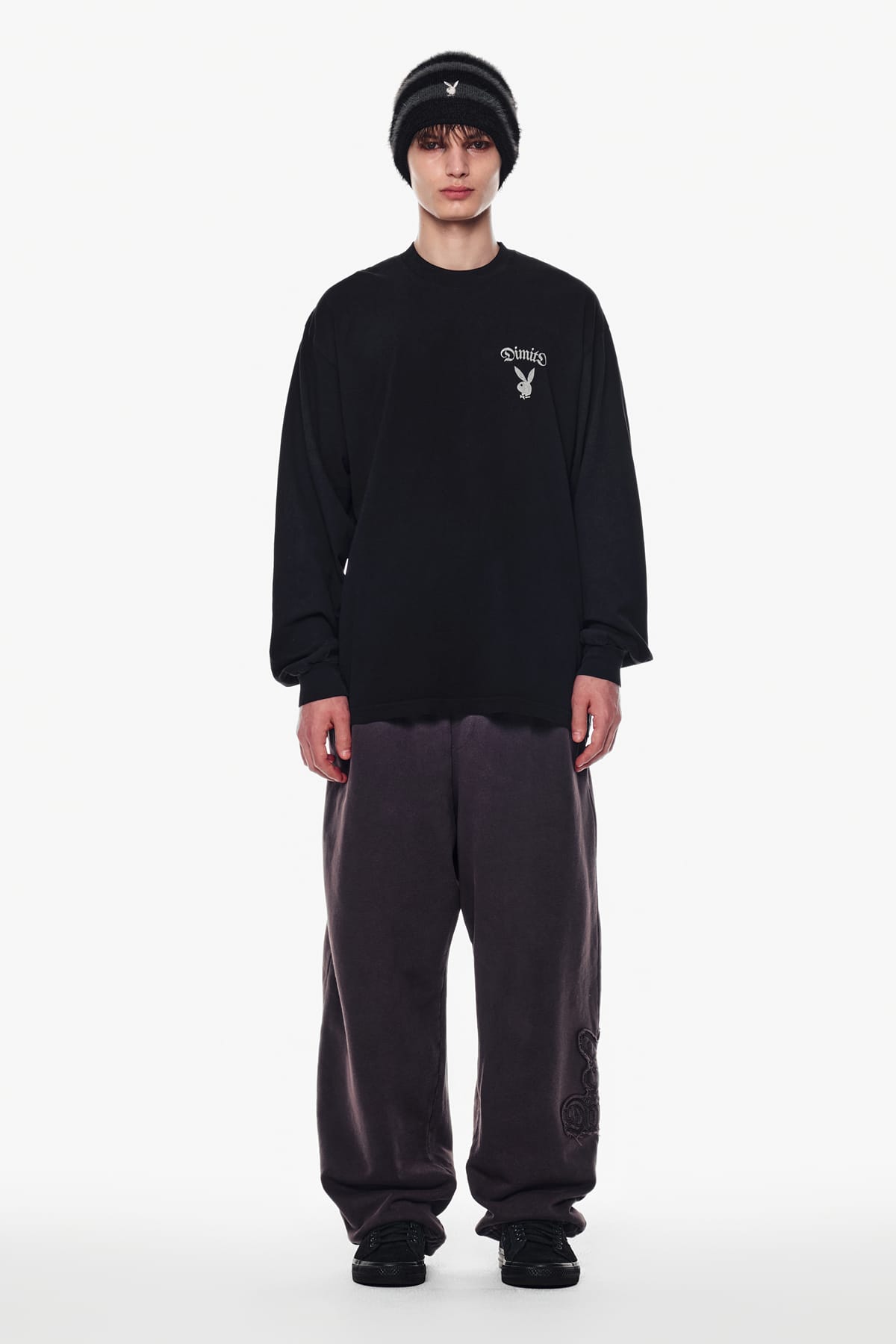 [INVITED] [PLAYBOY x DIMITO] BUNNY SWEATPANTS WASHED WINE
