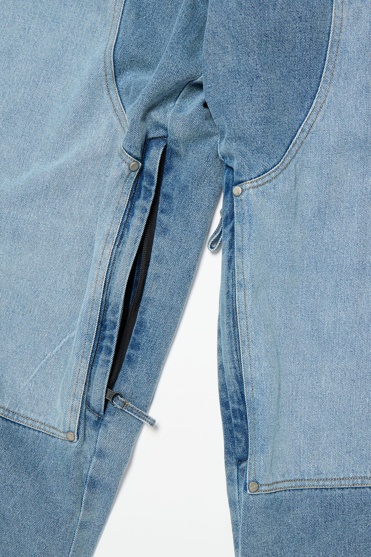 [INVITED] [PLAYBOY x DIMITO] DOUBLE KNEE DENIM PANTS (WIDE FIT LV.2) WASHED BLACK