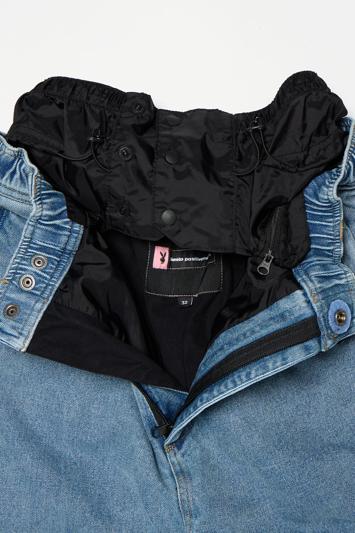 [INVITED] [PLAYBOY x DIMITO] DOUBLE KNEE DENIM PANTS (WIDE FIT LV.2) WASHED BLACK