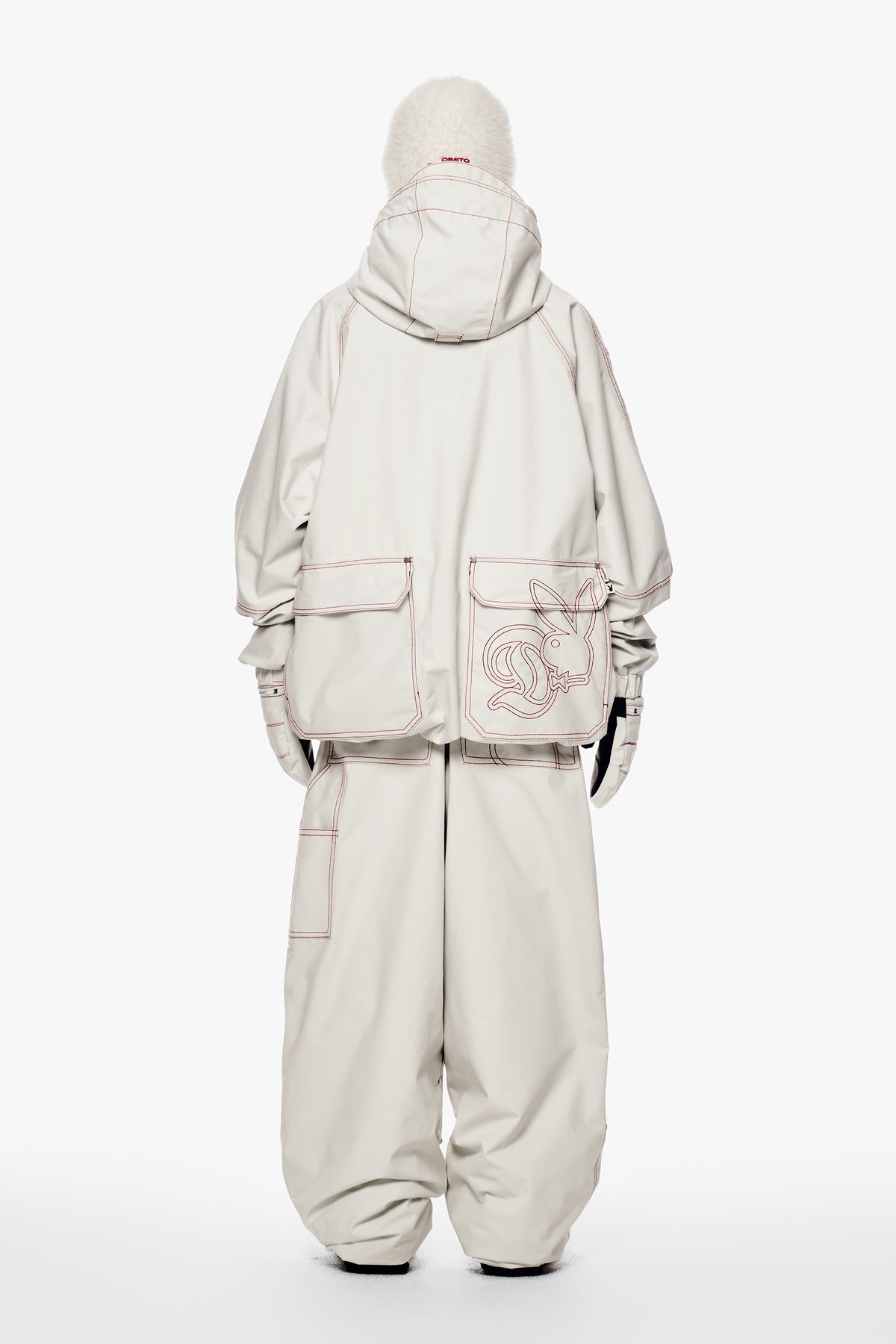 [INVITED] [PLAYBOY x DIMITO] DOUBLE KNEE PANTS (WIDE FIT LV.2) OFF WHITE